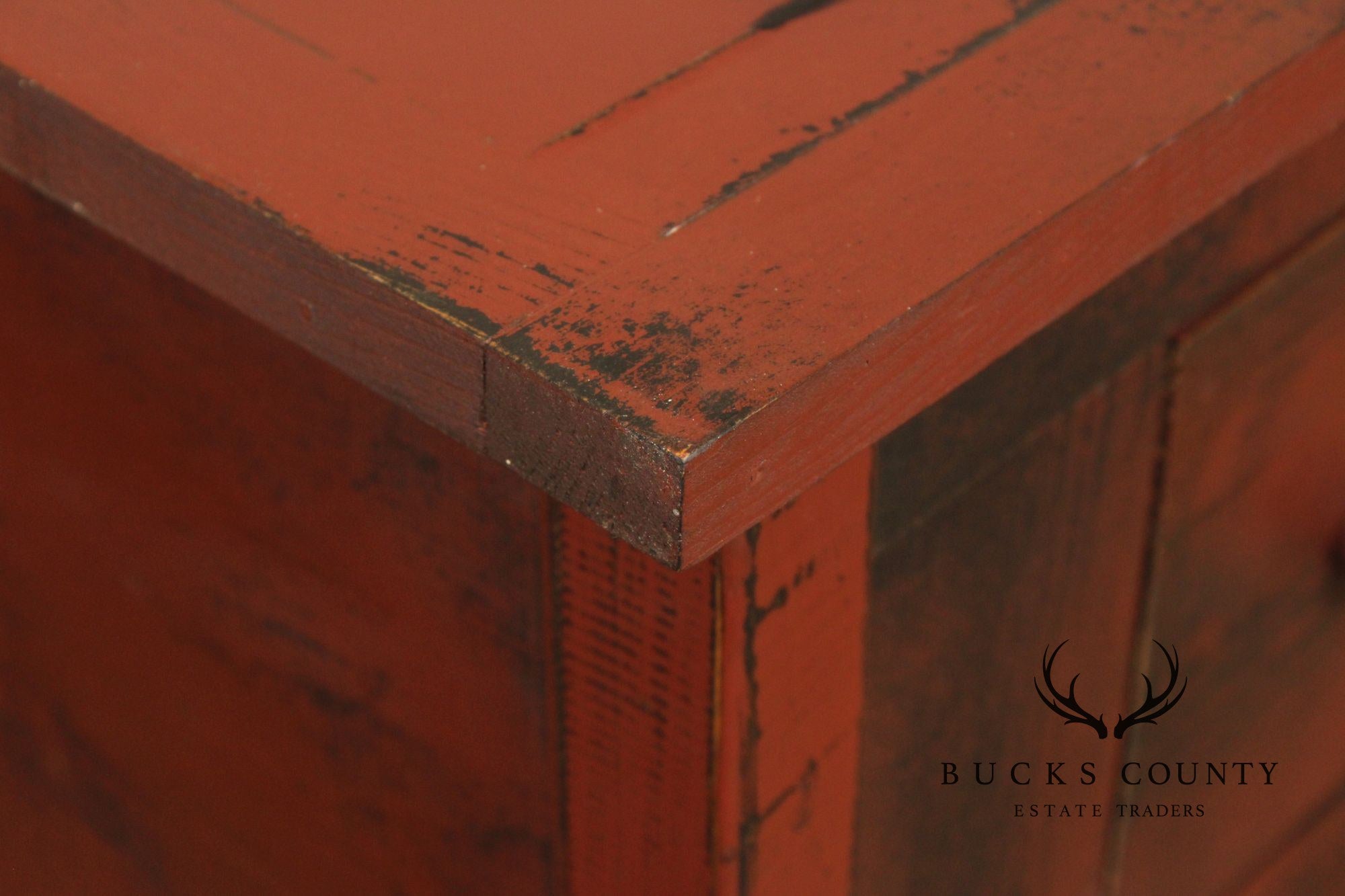 Primitive Style Distress Painted Sideboard or Console