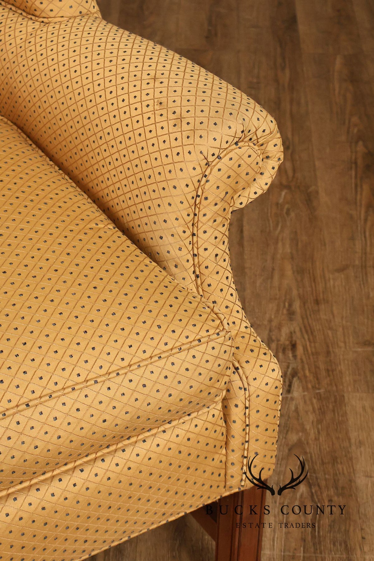 Ethan Allen Traditional Upholstered Wingback Armchair