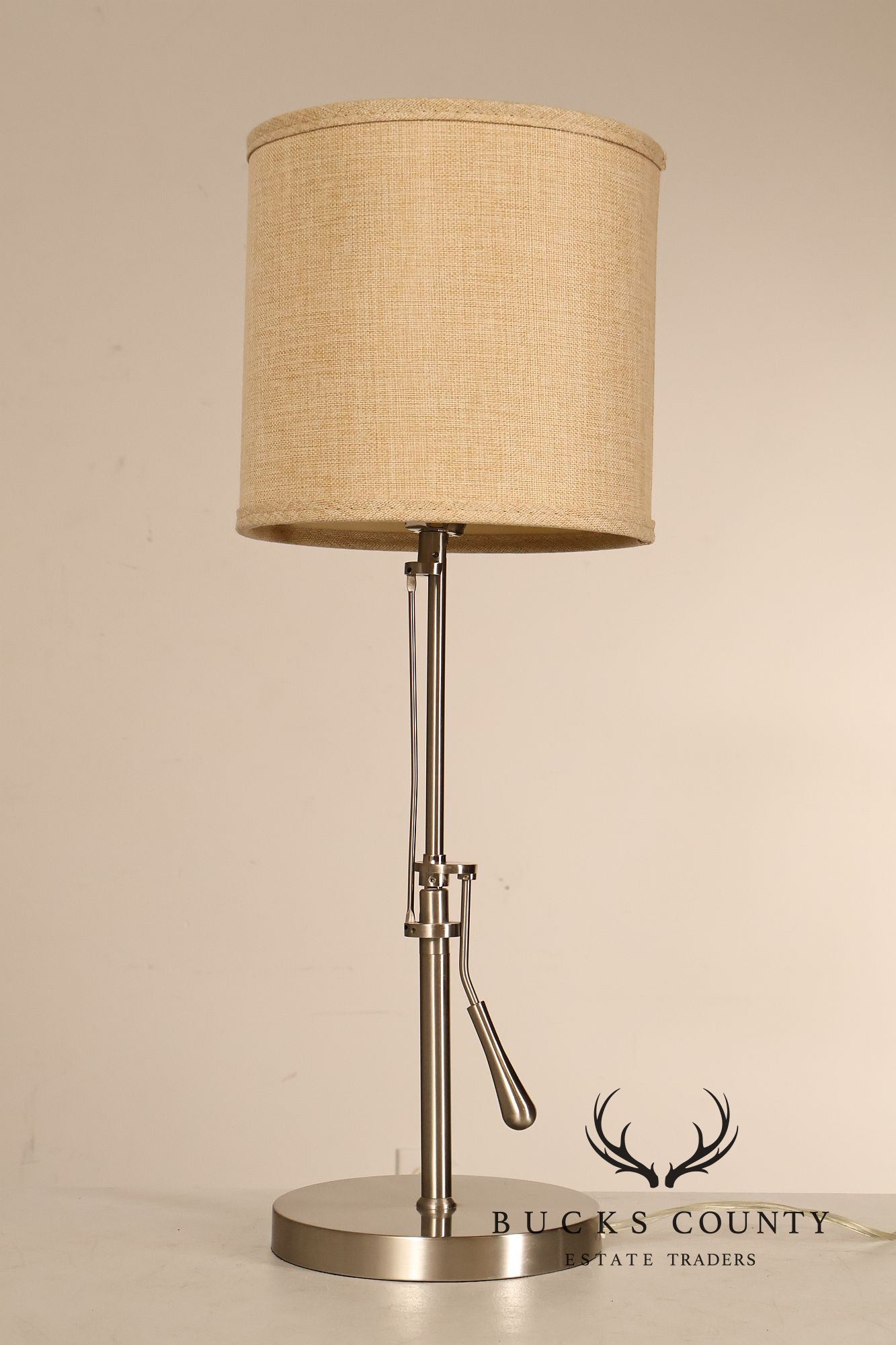 Contemporary Nickel Cantilever Table Lamp