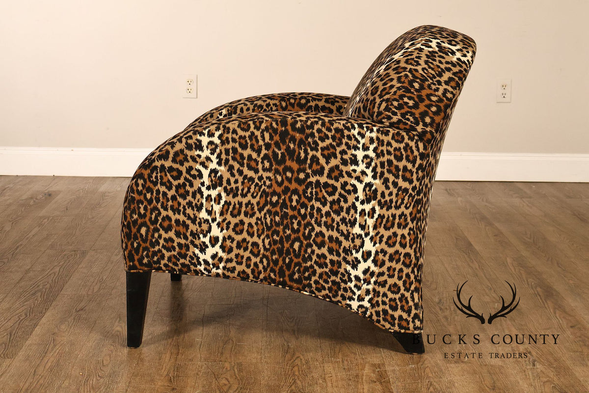 Art Deco Style Leopard Print Armchair