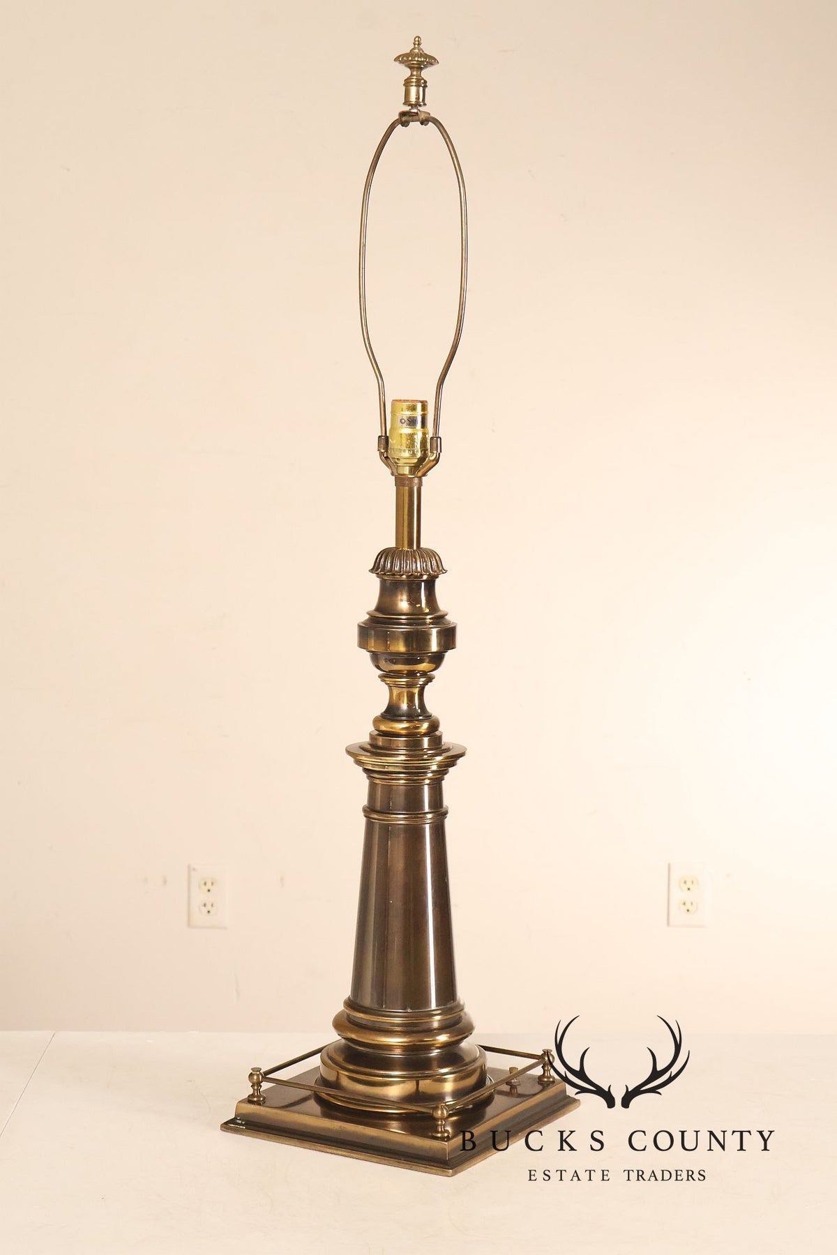 Stiffel Vintage Pair of Brass Baluster Table Lamps