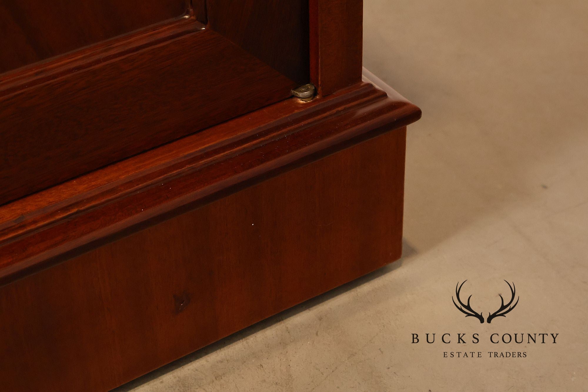 Flame Mahogany Breakfront Buffet Sideboard with Drop Front Secretary Desk
