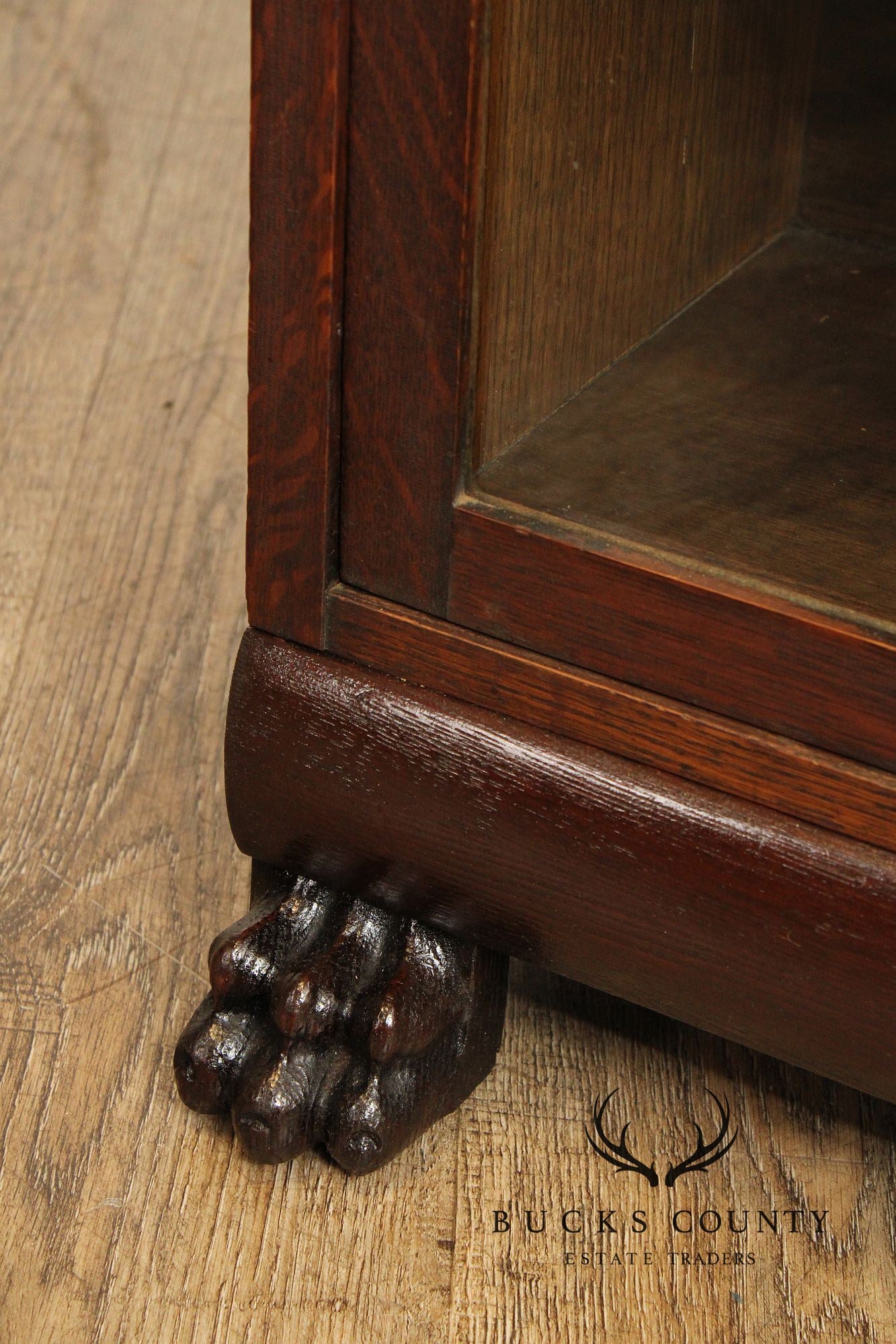 Antique Oak Four-Stack Barrister Bookcase