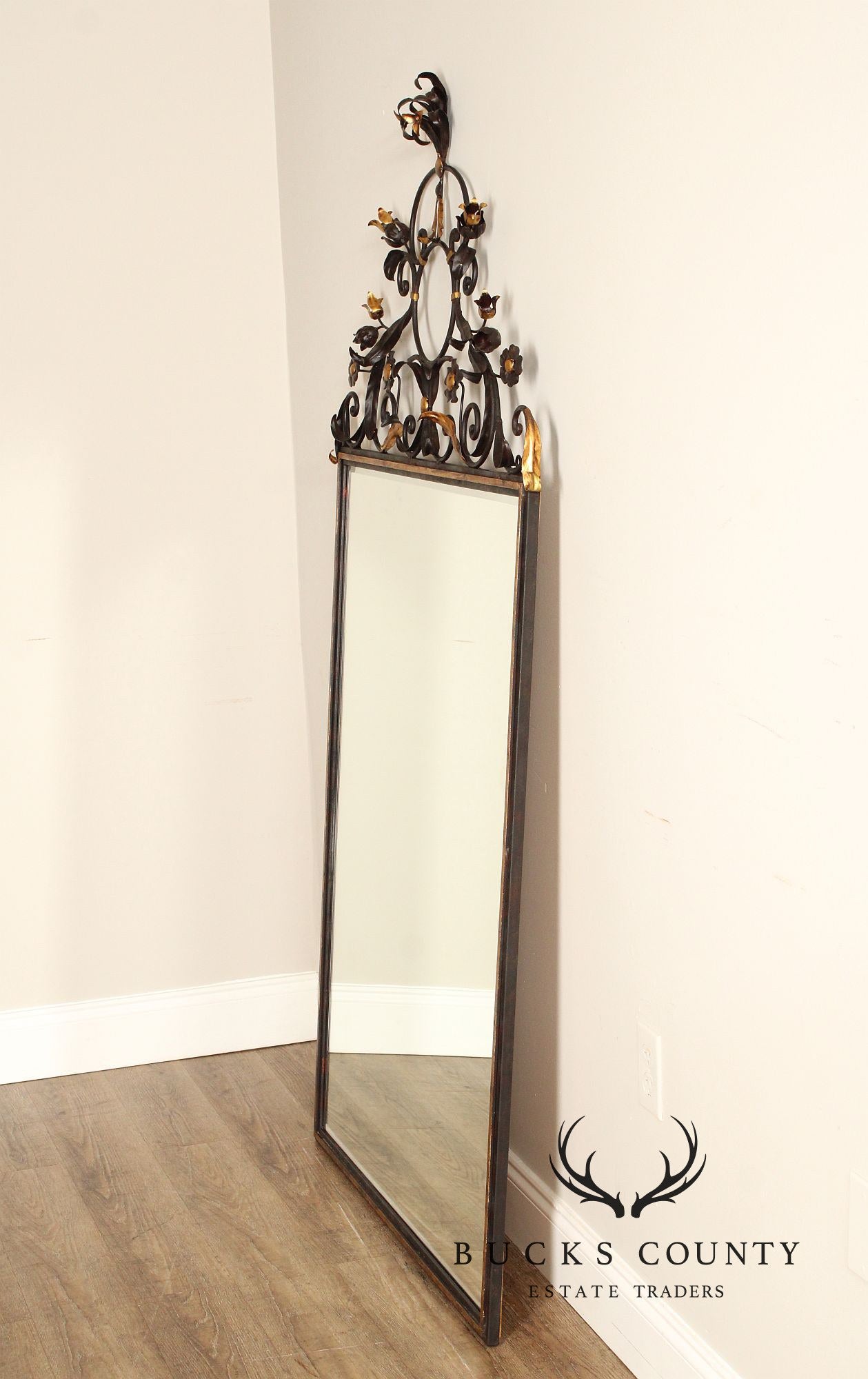 LaBarge Italian Wrought Iron Wall Mirror