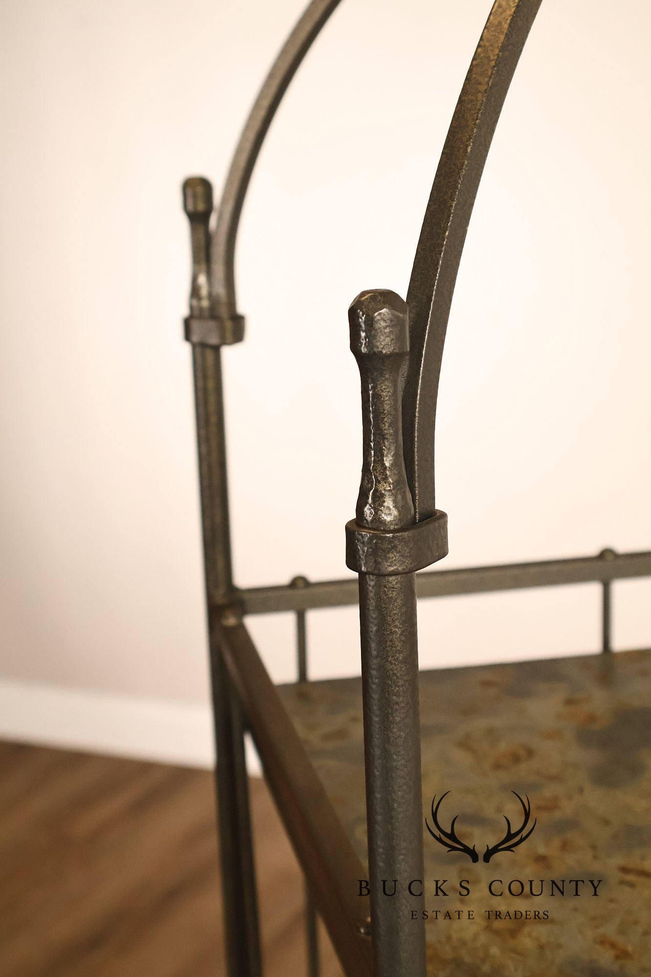 Charleston Forge Iron Etagere Four Tier Baker's Rack With Slate Shelves