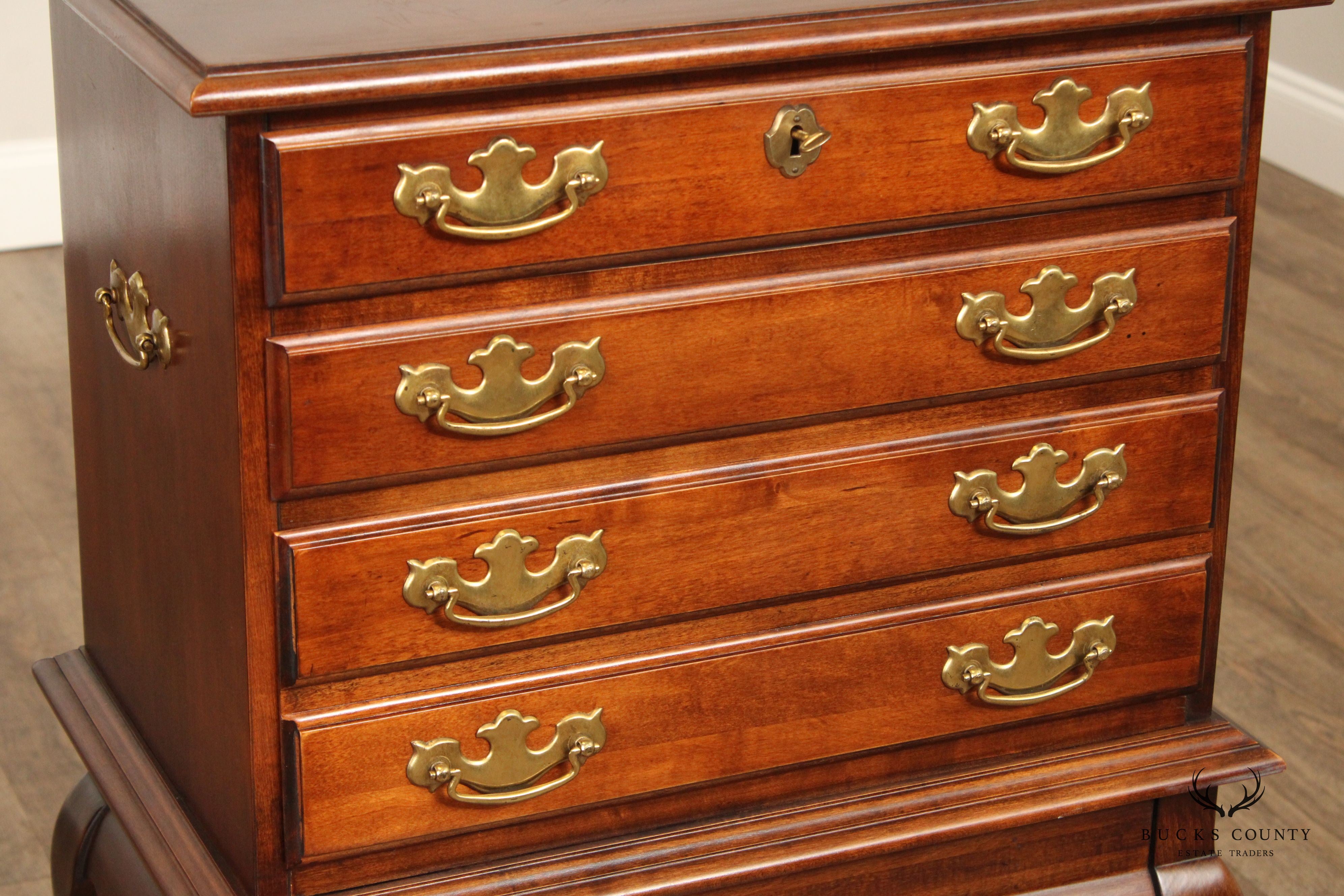 Queen Anne Style Cherry Silver Chest