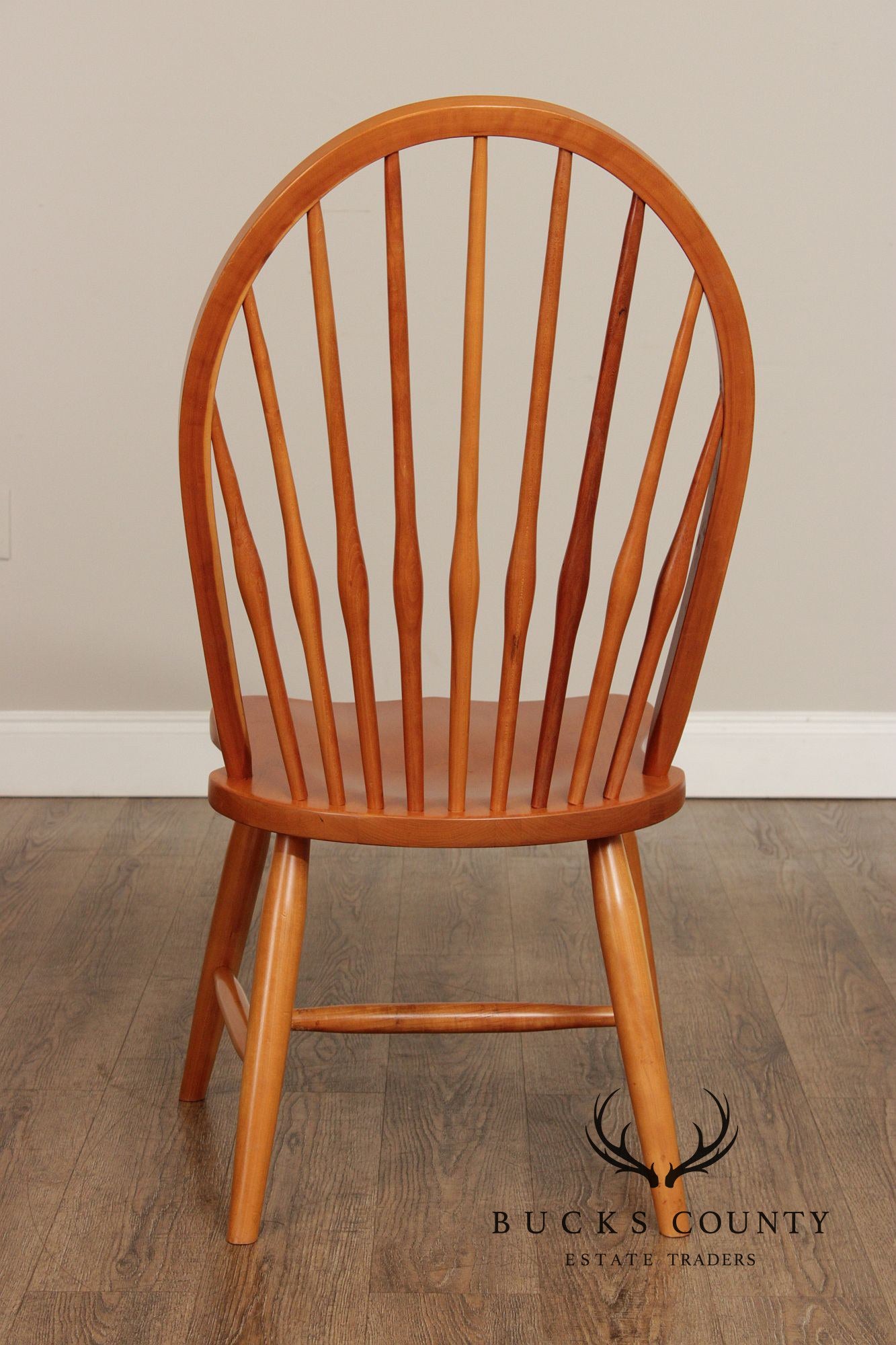 Daniel's Amish Set of Four Cherry Windsor Dining Chairs