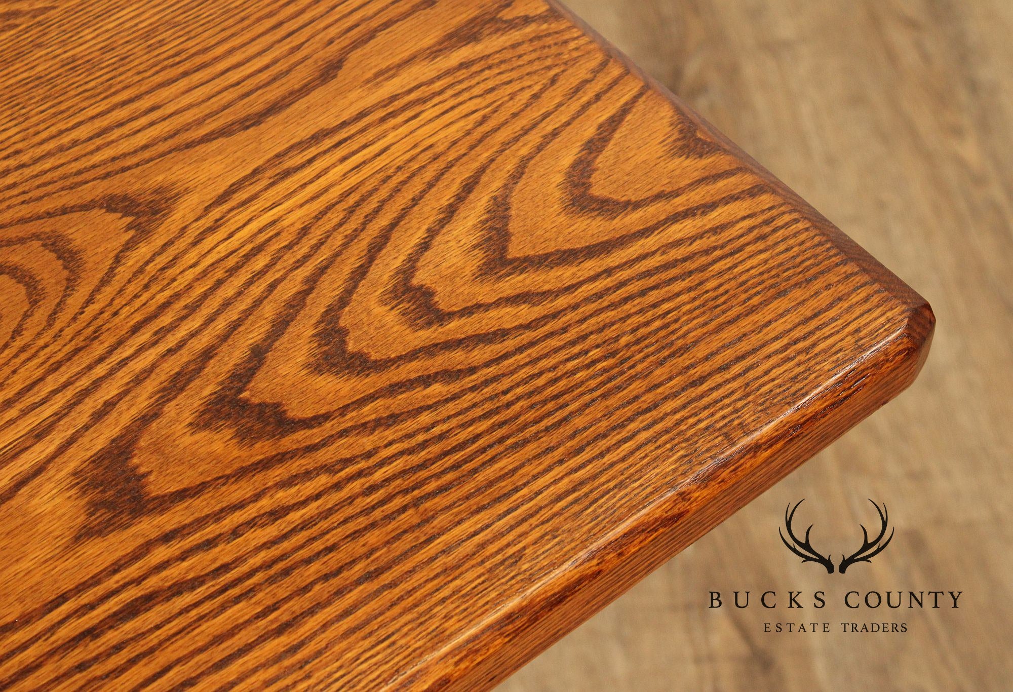 Hunt Country Furniture Solid Oak Trestle Dining Table