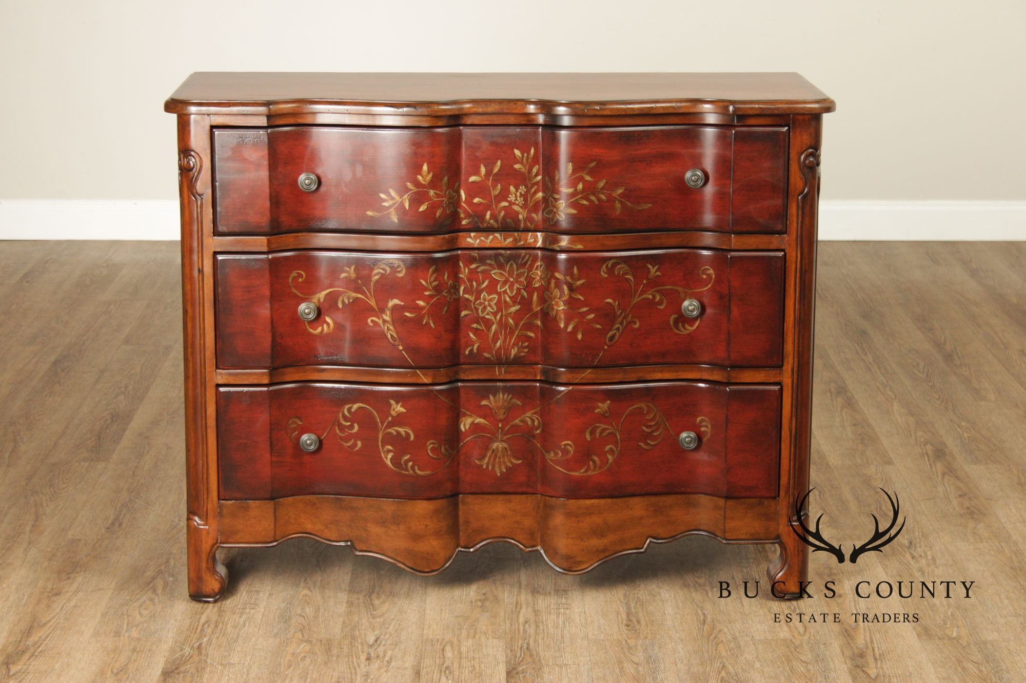 Hooker Furniture Paint Decorated Serpentine Chest