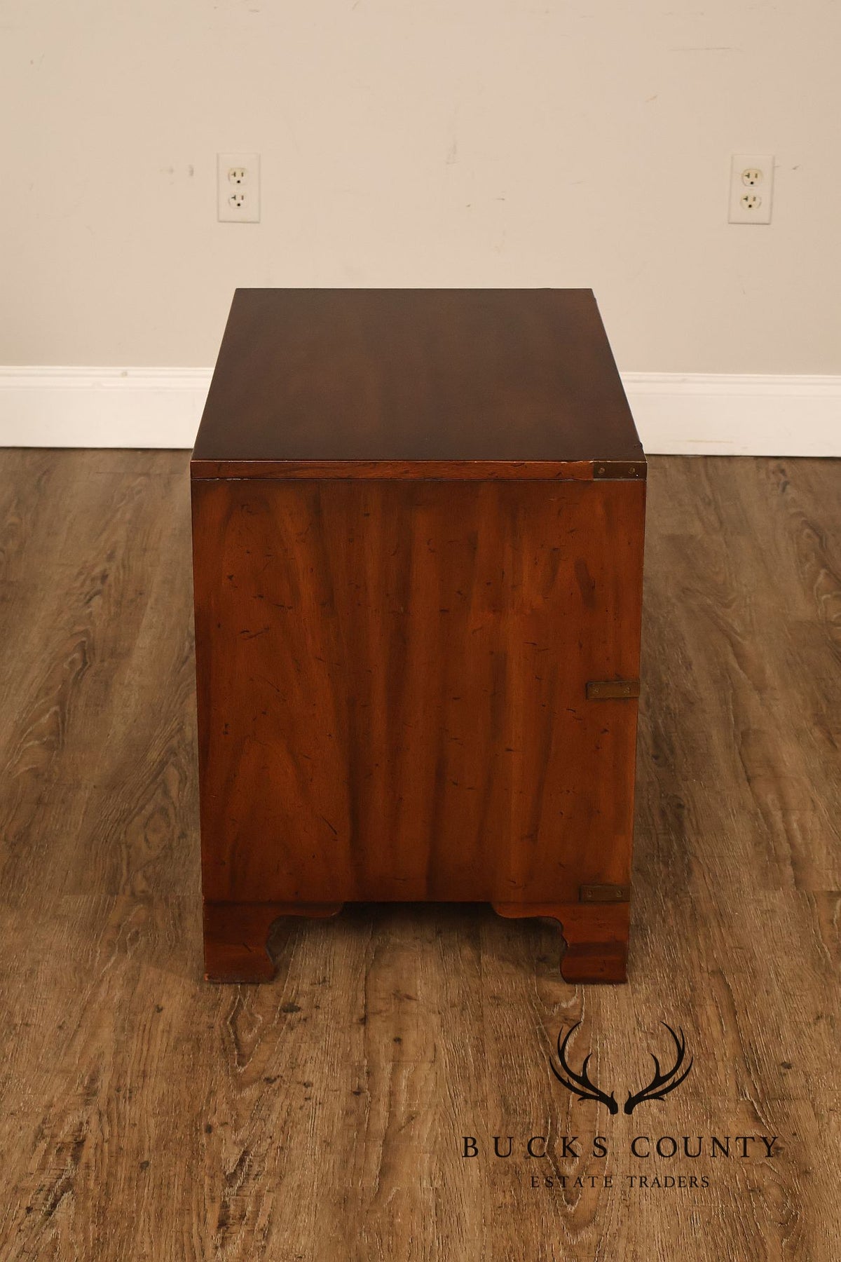 Heritage Campaign Style Walnut Nightstand