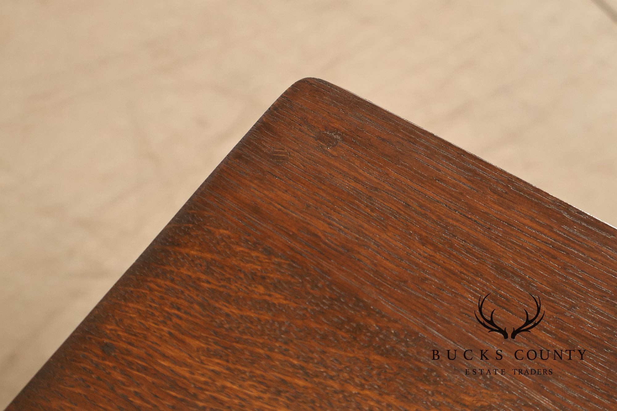 Early Gustav Stickley No. 460 Oak Library Table With Rare  Hardware