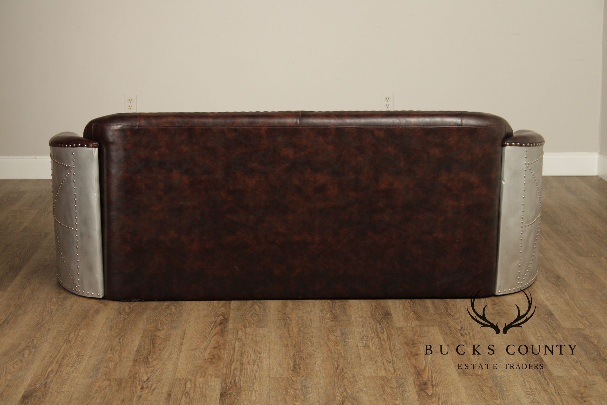 Aviator Style Leather Sofa