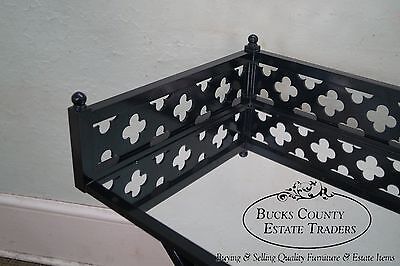 Ebonized Folding Tray Top Serving Table