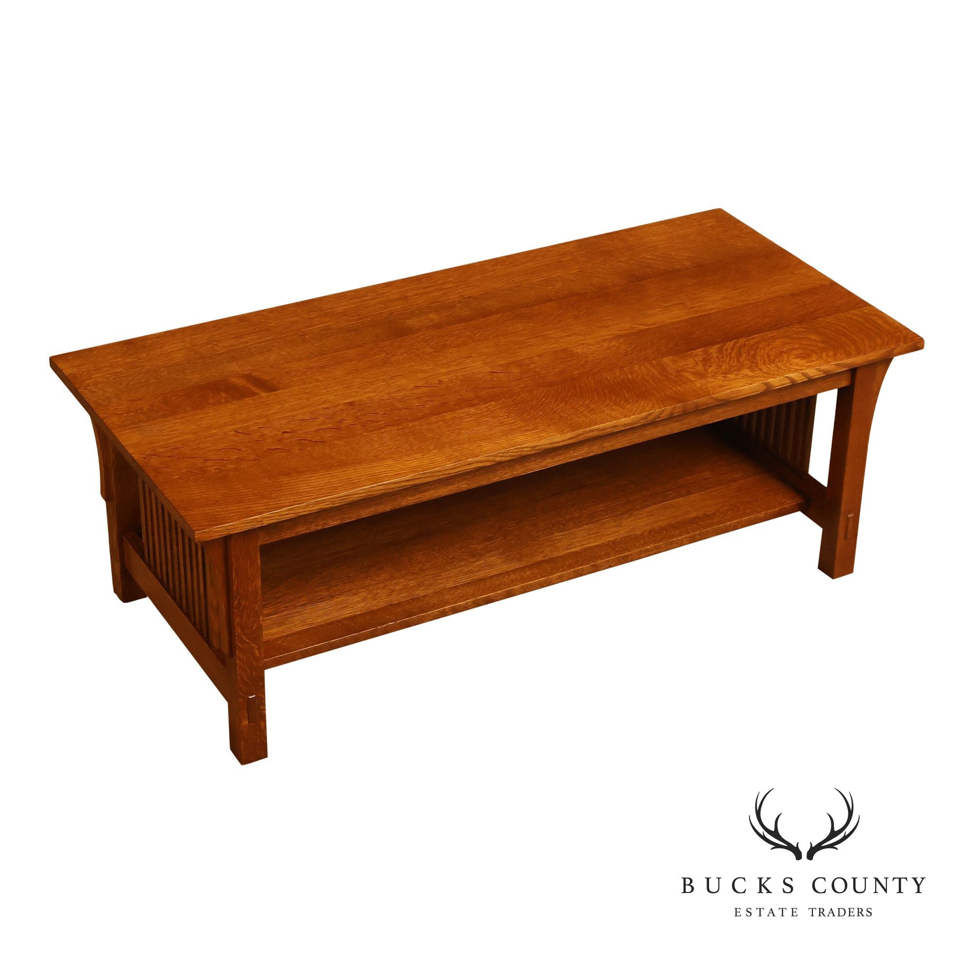 Stickley Mission Collection Oak Spindle Coffee Table
