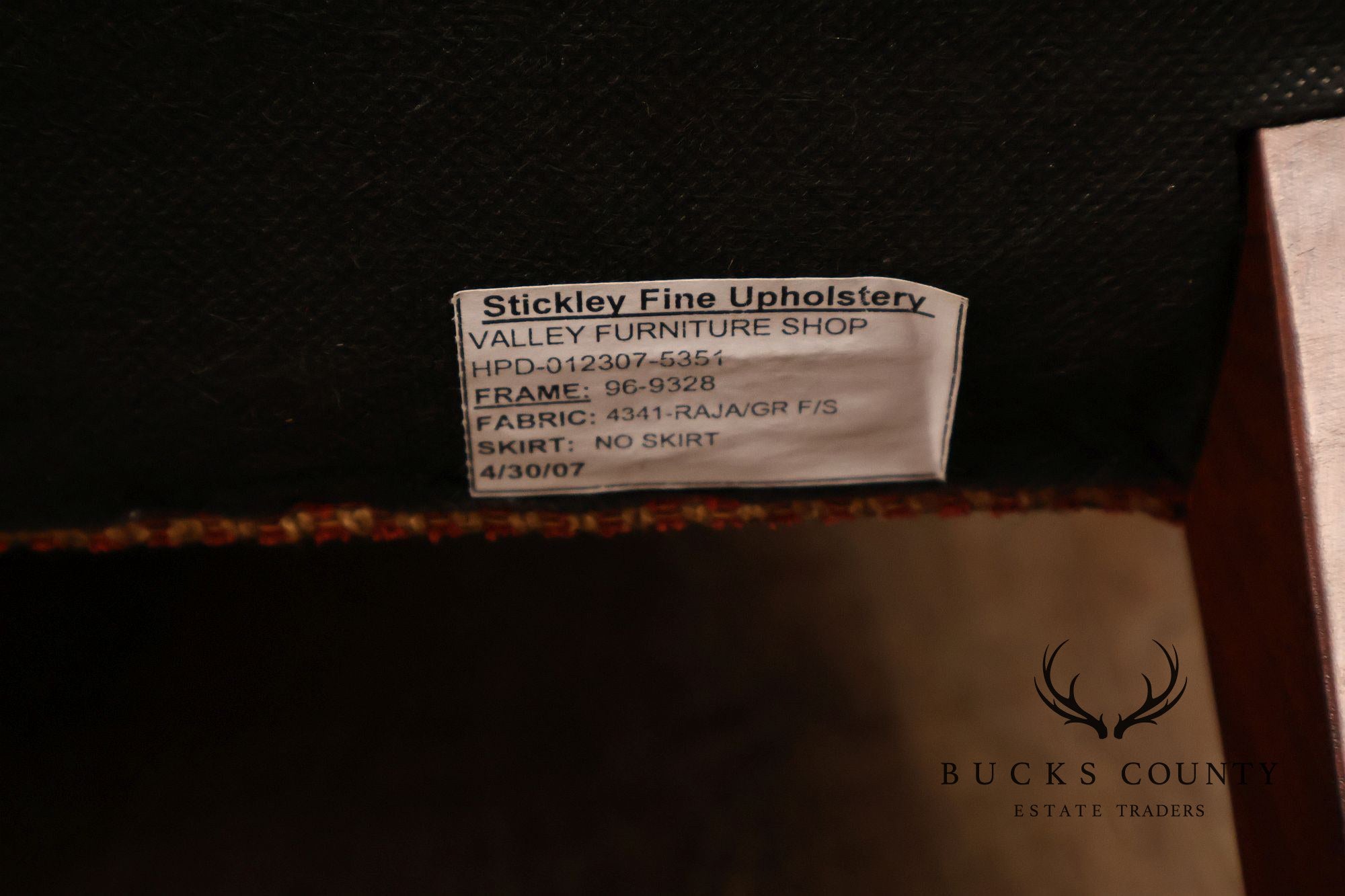 Stickley Leopold Wingback Upholstered Tufted Chair And Ottoman