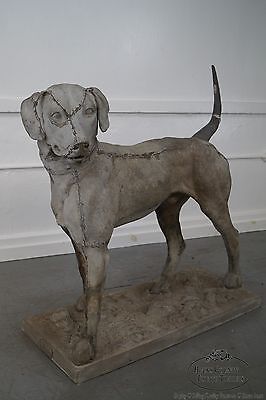 Antique 19th Century Zinc Morley's Dog Statue by J.W. Fiske (A)