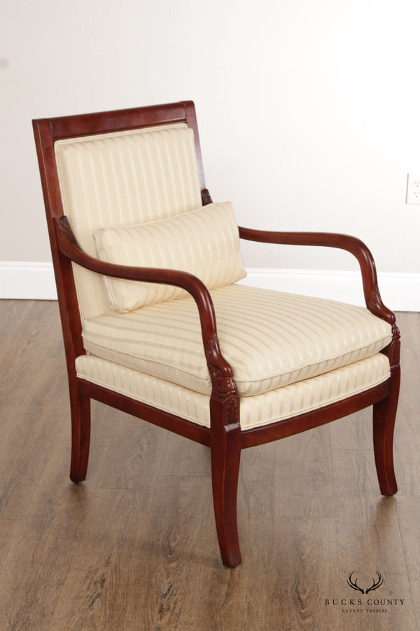 Ethan Allen French Empire Style Carved Armchair