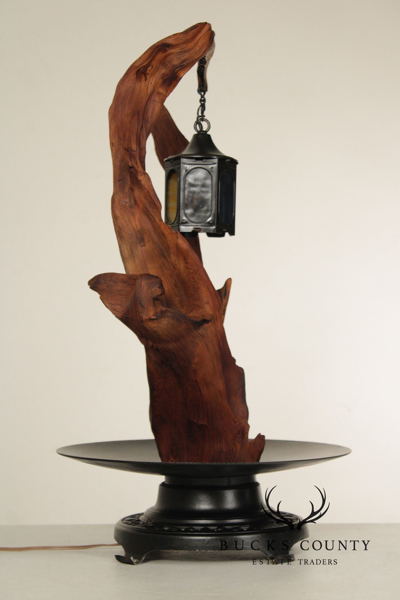 Mid Century Modern Tall Driftwood Table Lamp