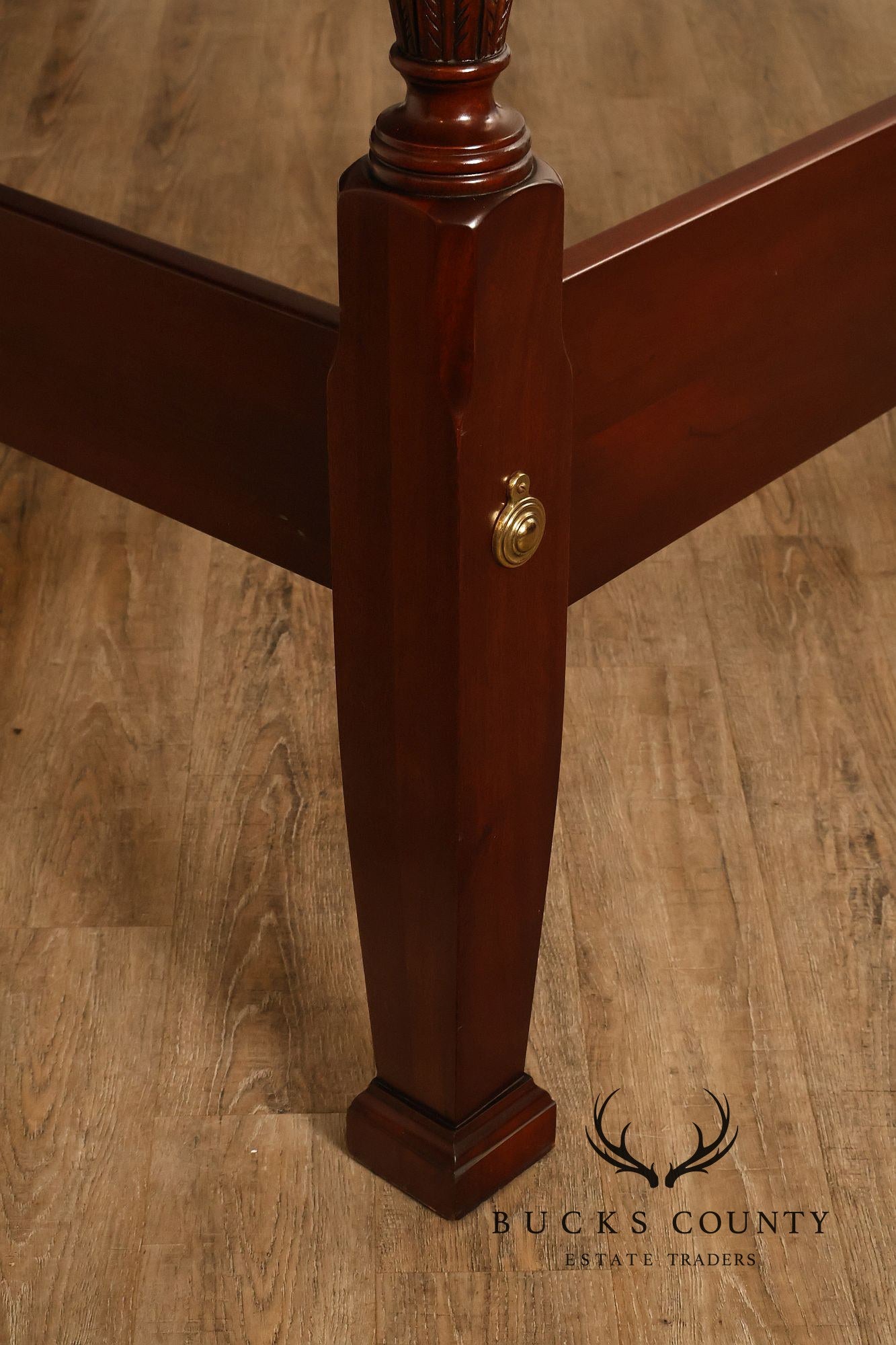 Lexington Queen Size Solid Mahogany Rice Carved Poster Bed