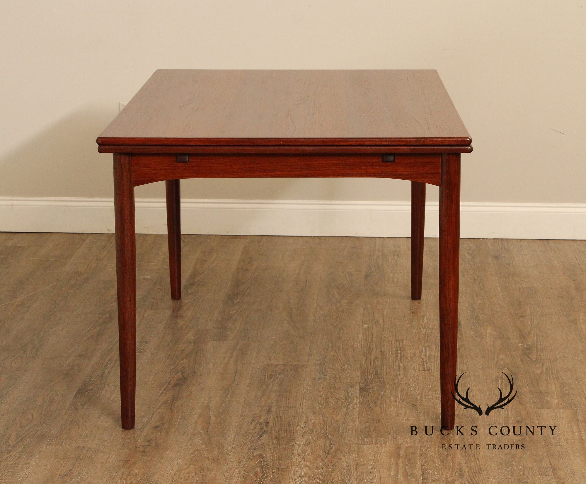 Danish Modern Teak Draw Leaf Dining Table