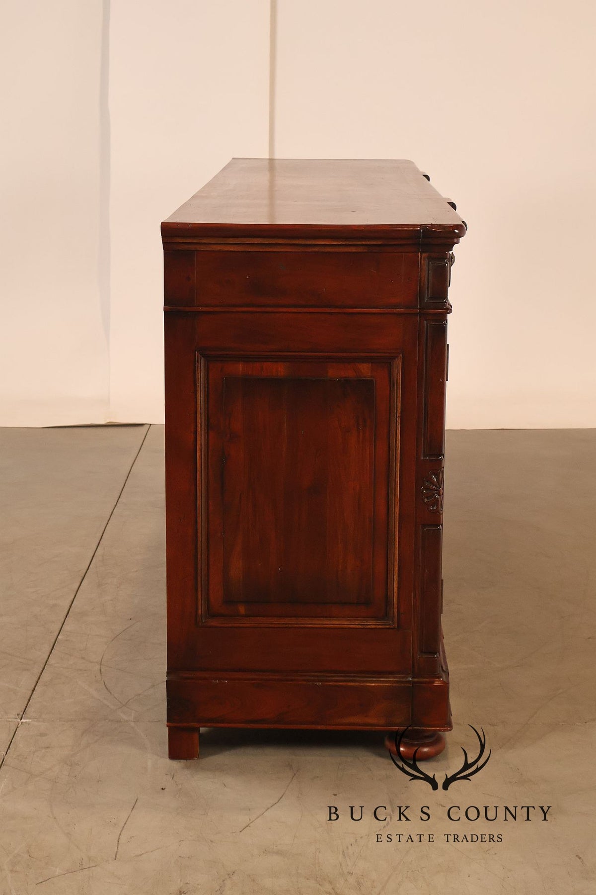 French Country Distressed Four-Door Buffet Sideboard