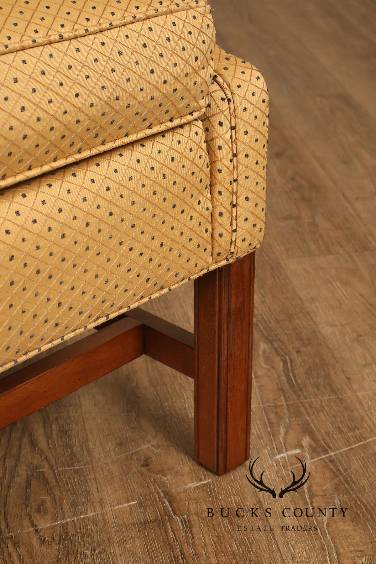 Ethan Allen Traditional Upholstered Wingback Armchair
