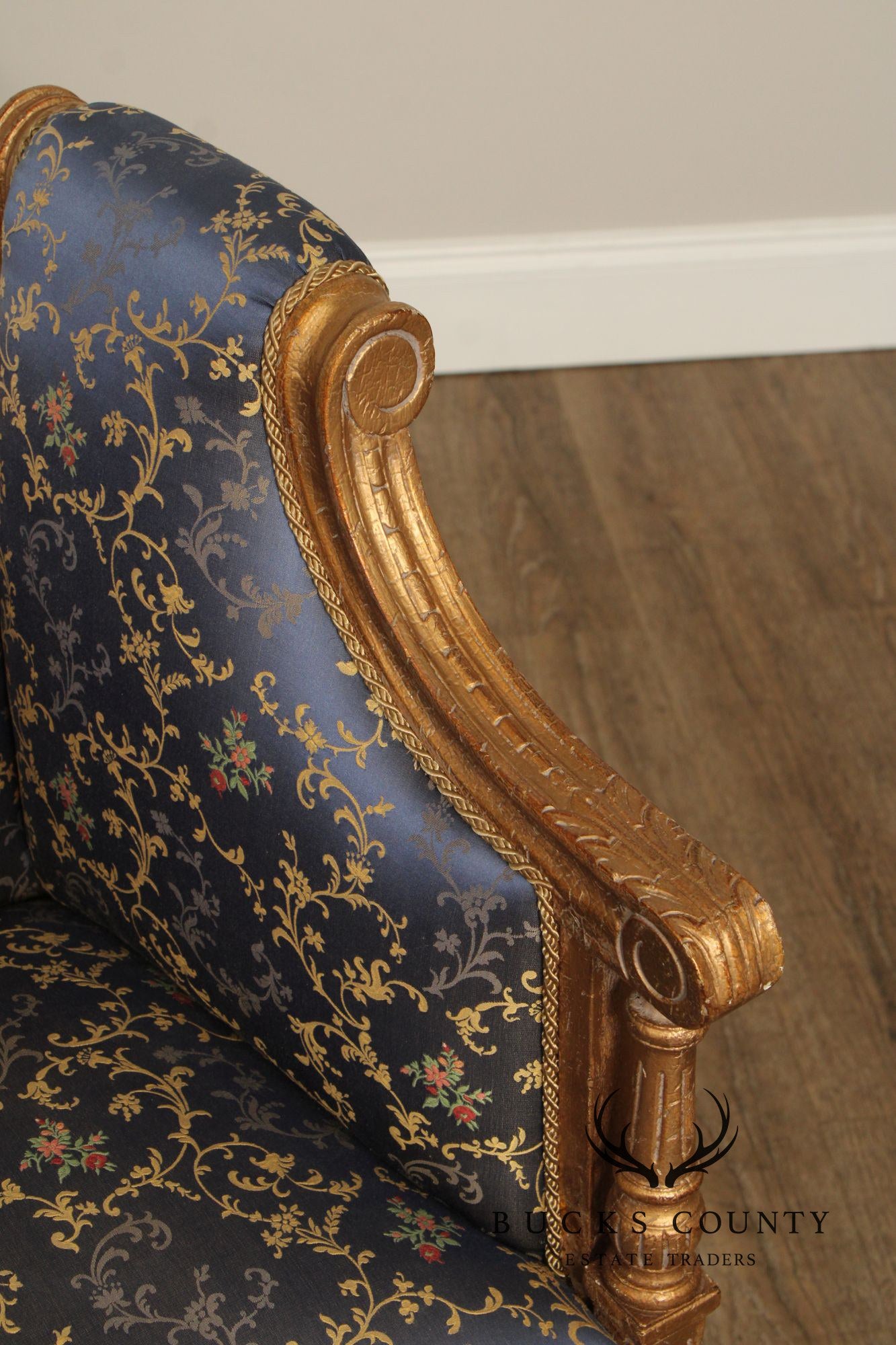 French Louis XVI Style Custom Quality Giltwood Settee