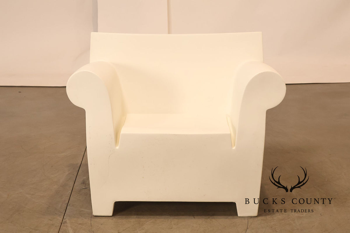 Kartell Philippe Starck Pair Of Bubble Club White Armchairs