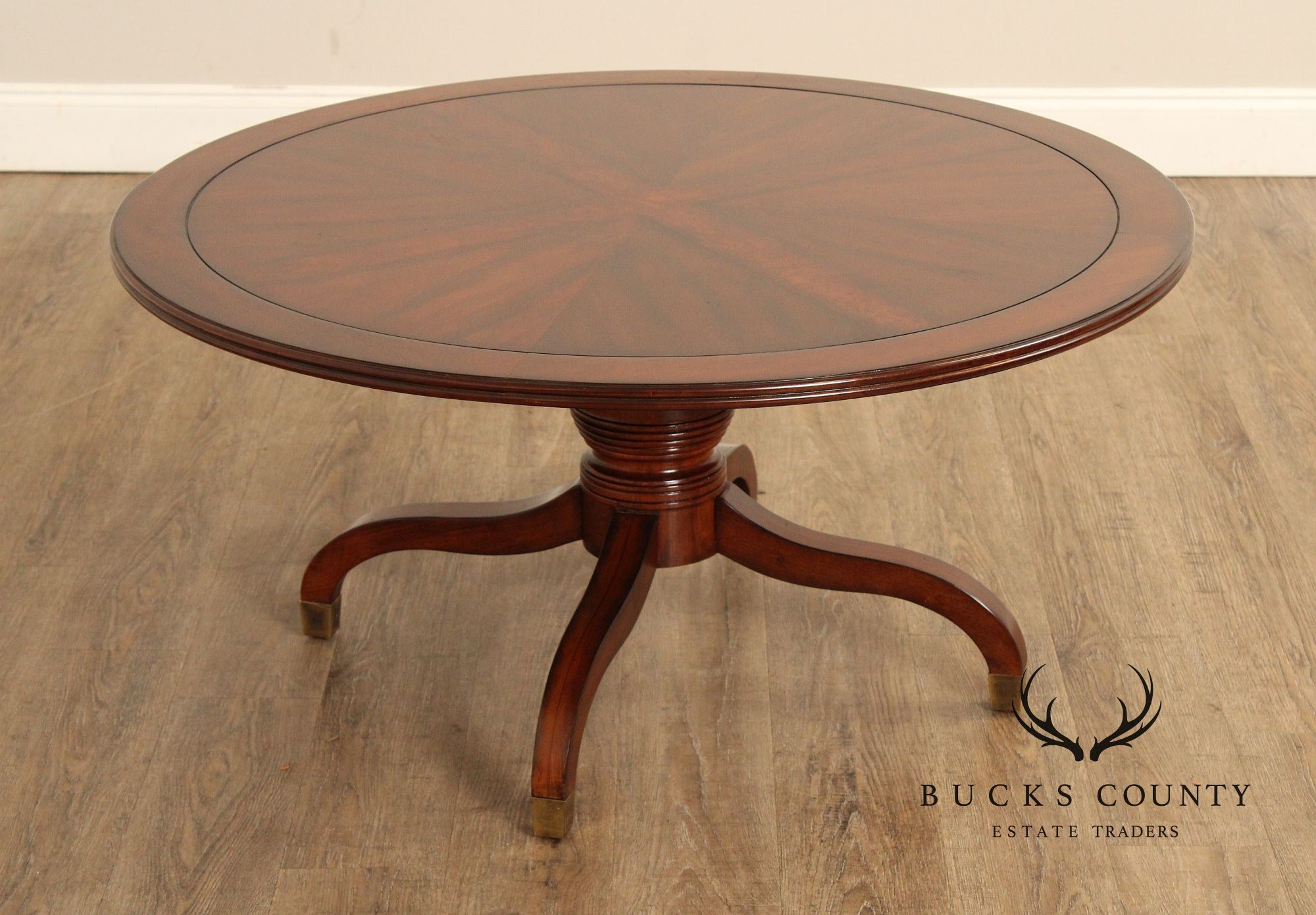 Regency Style Mahogany Round Top Coffee Table