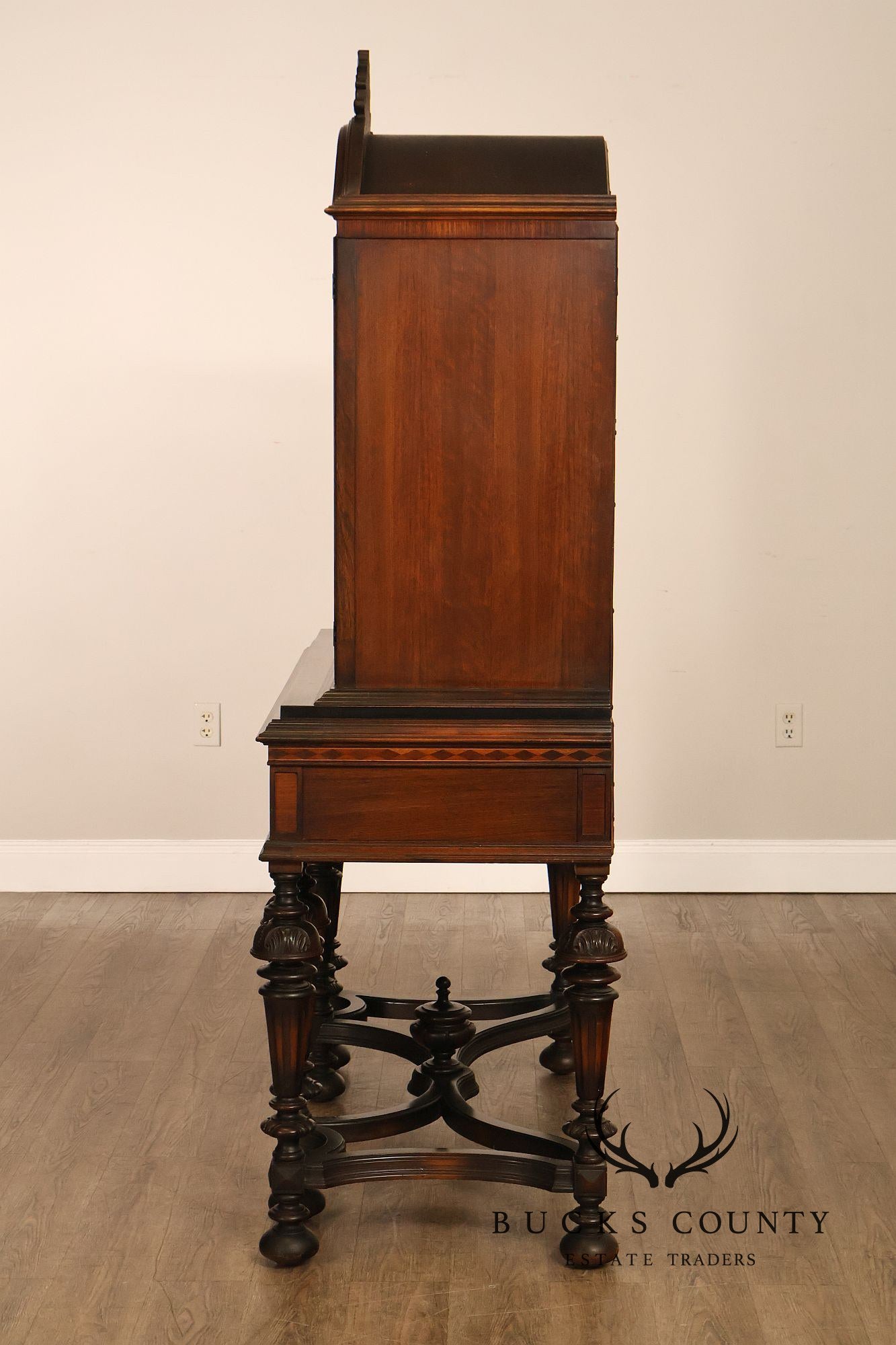 Rockford Republic Furniture Company 1920's Walnut China Display Cabinet