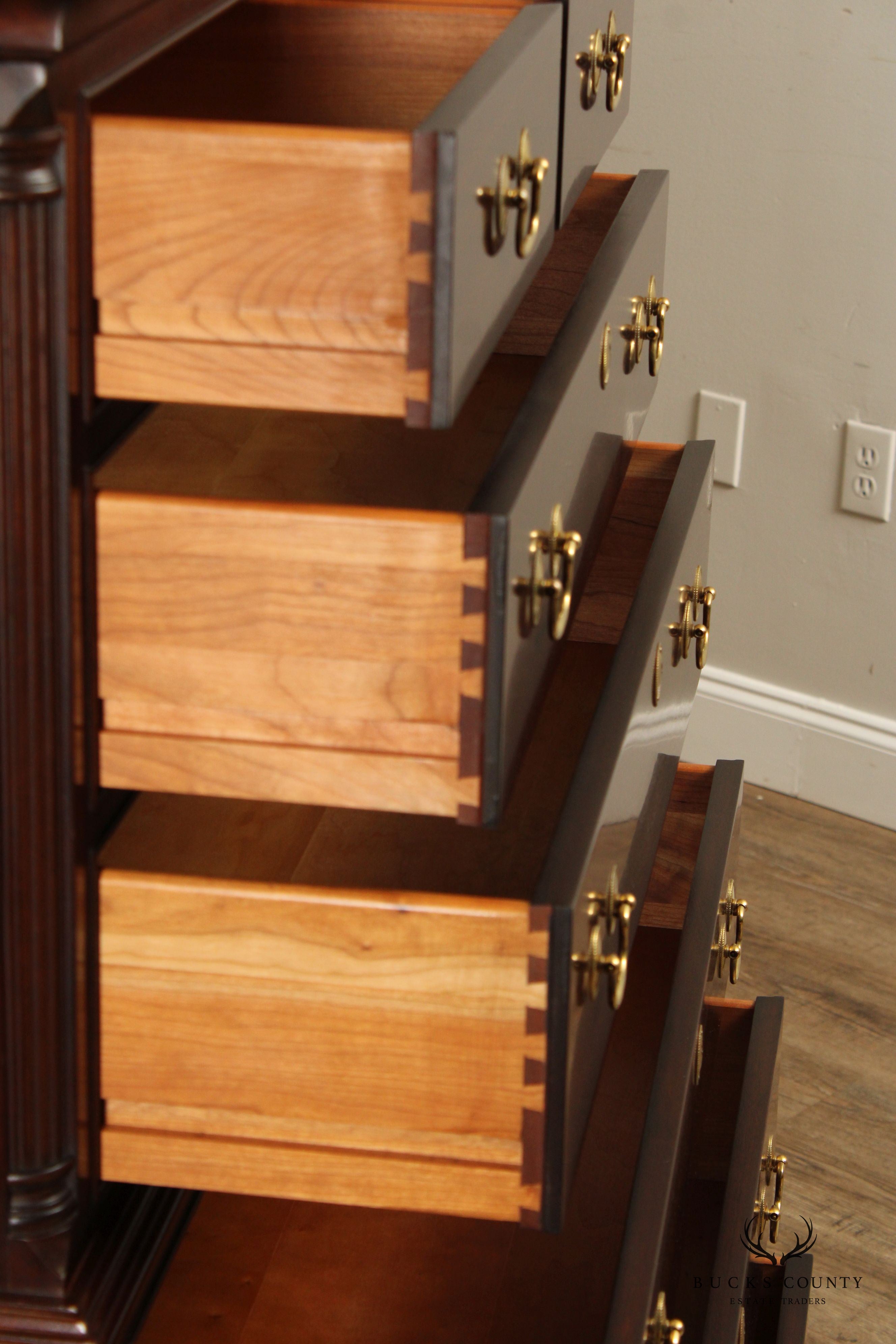 STICKLEY CHIPPENDALE STYLE MAHOGANY HIGHBOY CHEST