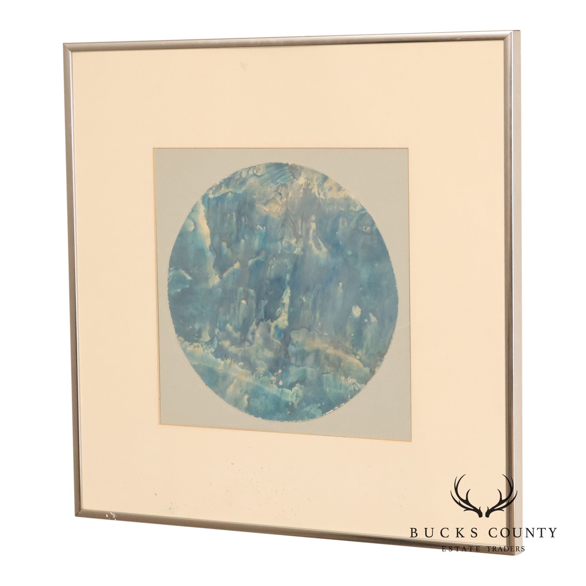 Suzanne Marinell Melted Wax Painting, 'The North Wind and The Ice Maiden'