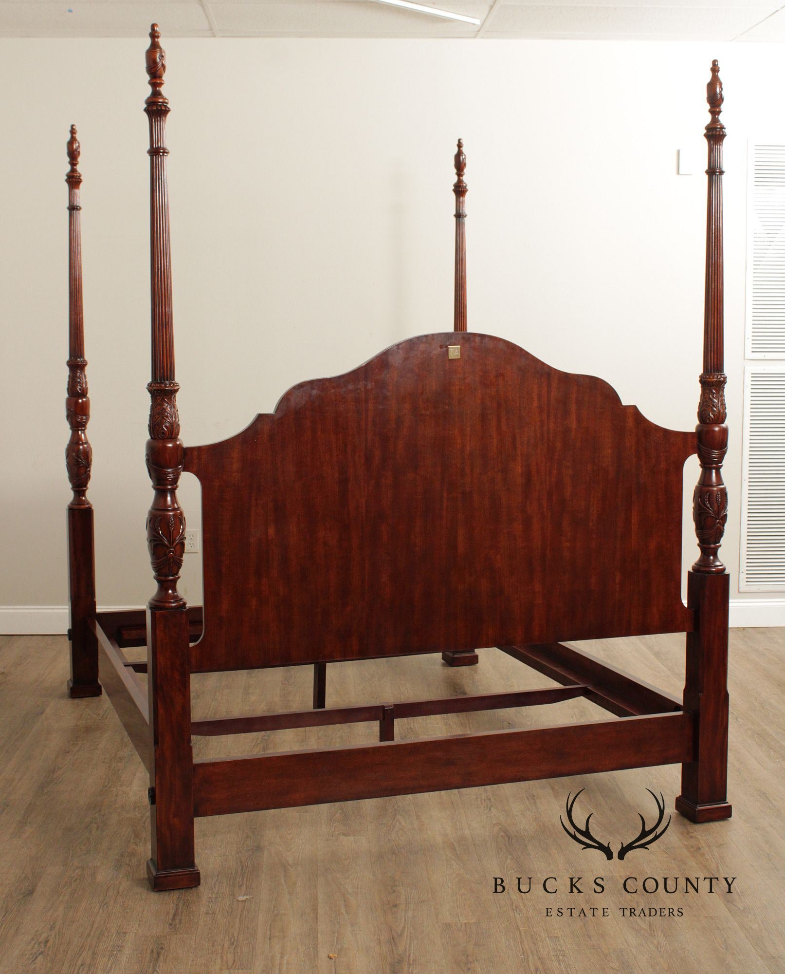 Theodore Alexander 'Essential' Mahogany Queen Poster Bed