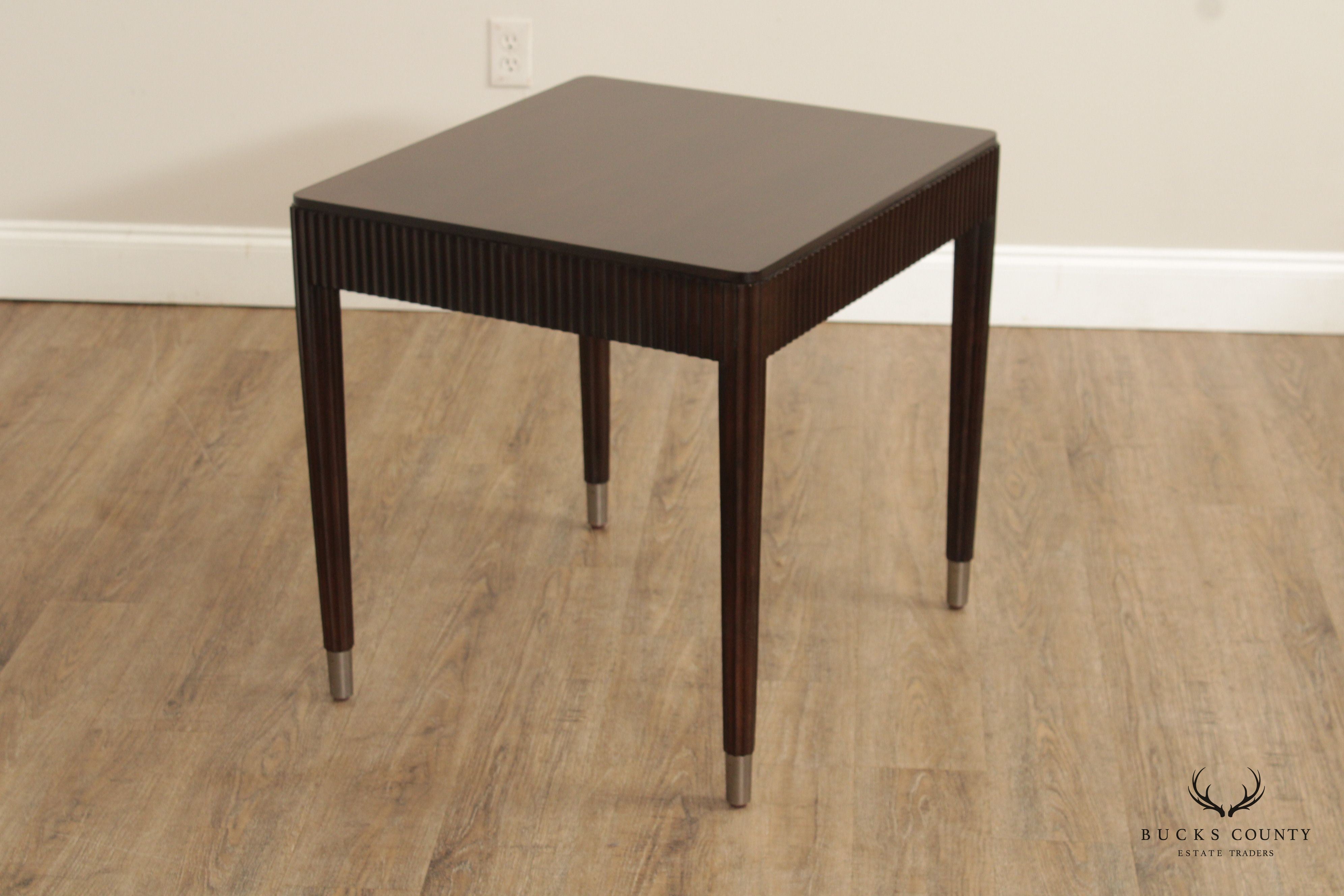 Bernhardt Art Deco Style Pair Of Mahogany End Tables