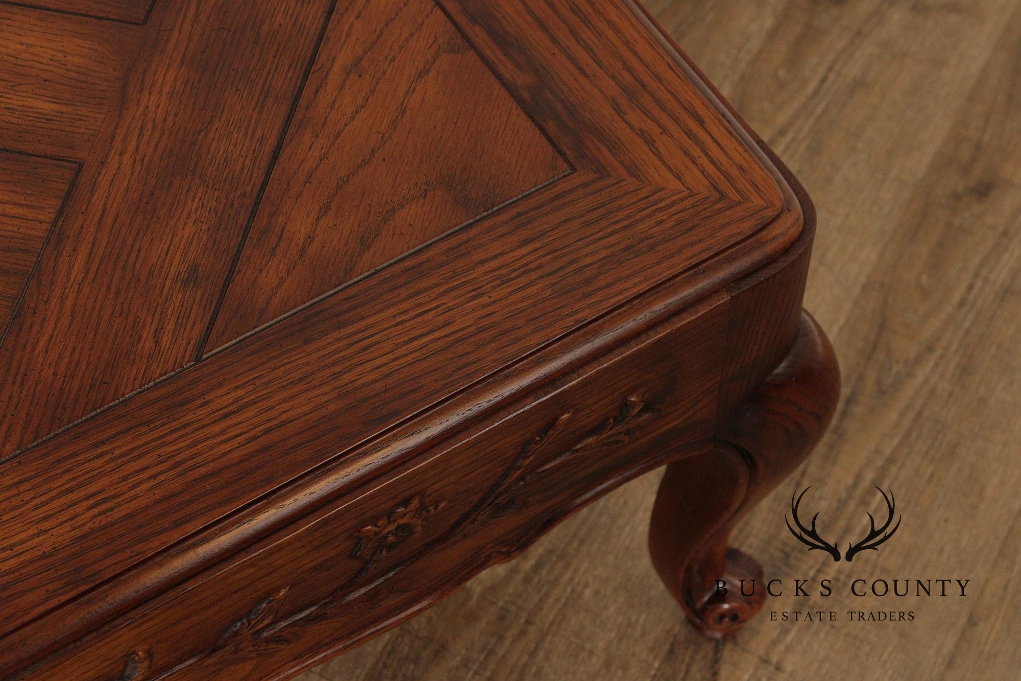 Henredon French Provincial Style Carved Oak Coffee Table