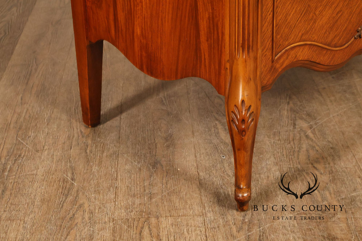 French Louis XV Style Satinwood High Chest Of Drawers