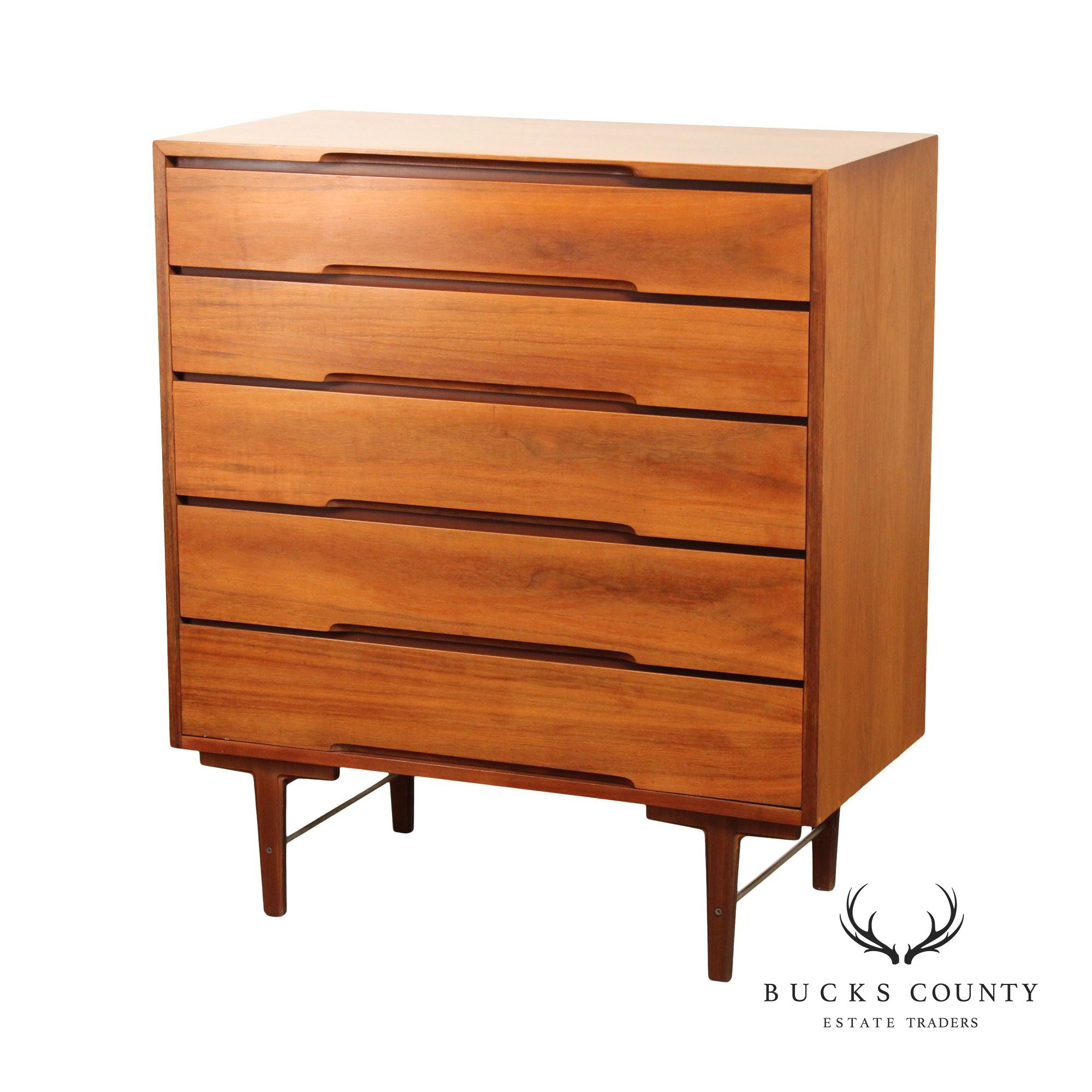 Glenn of California Mid Century Modern Walnut Tall Chest