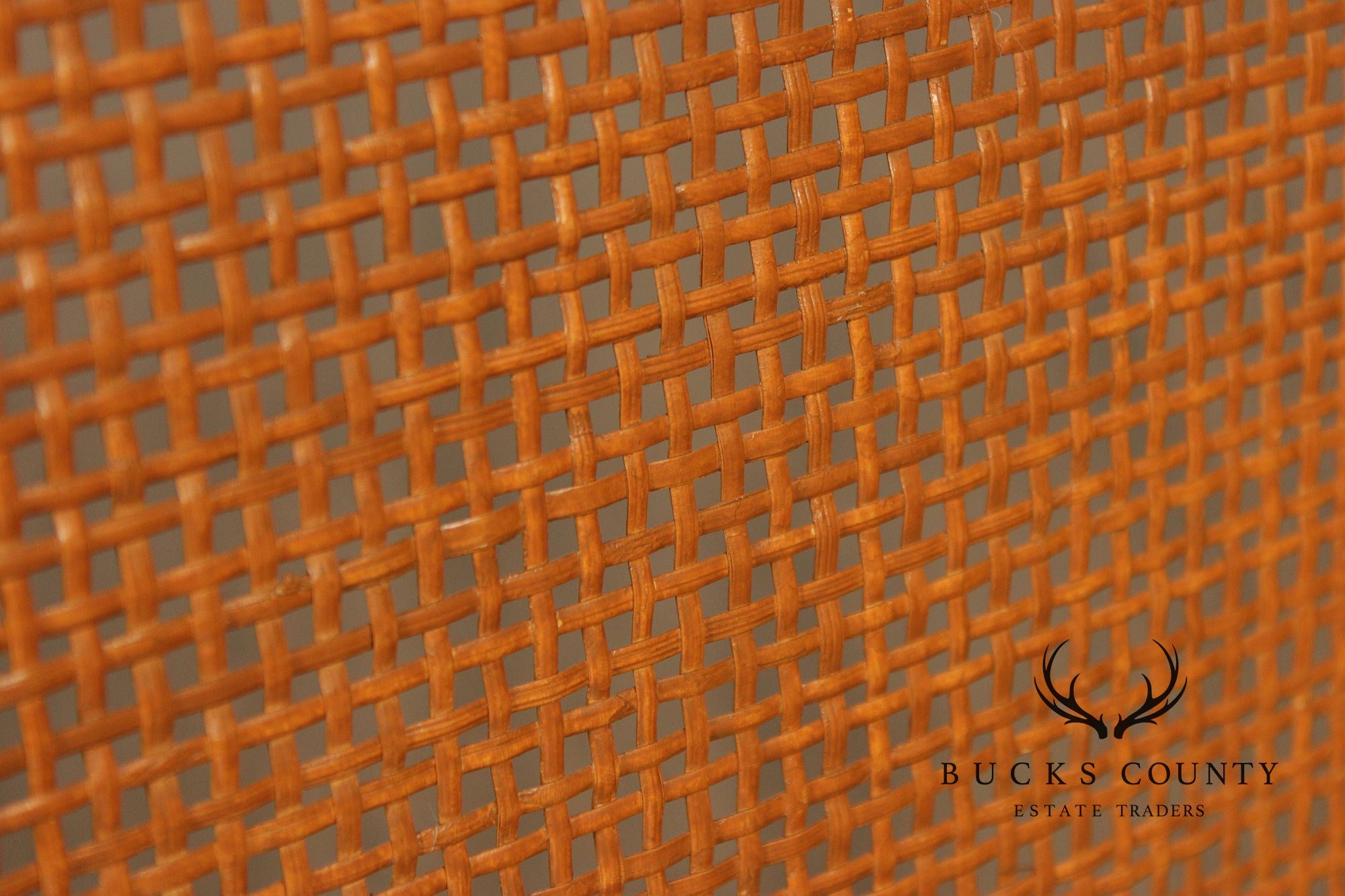 Michael Taylor For Baker Mid Century Modern Set of Six Cane Back Dining Chairs