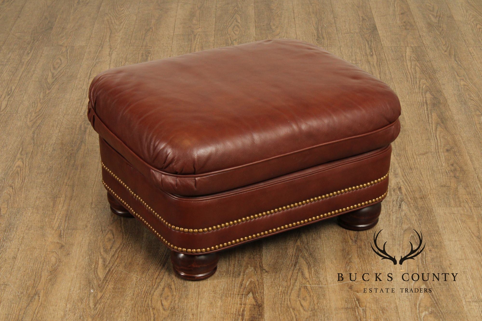 Hancock & Moore 'Austin' Leather Armchair and Ottoman