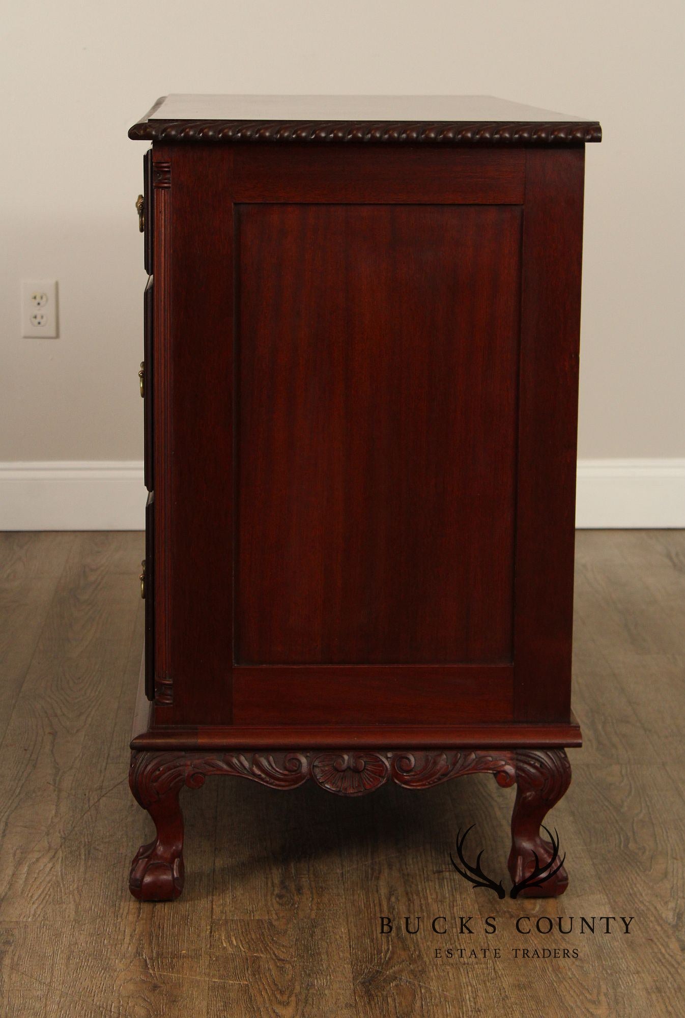 Chippendale Style Antique Bench Made Mahogany Chest of Drawers