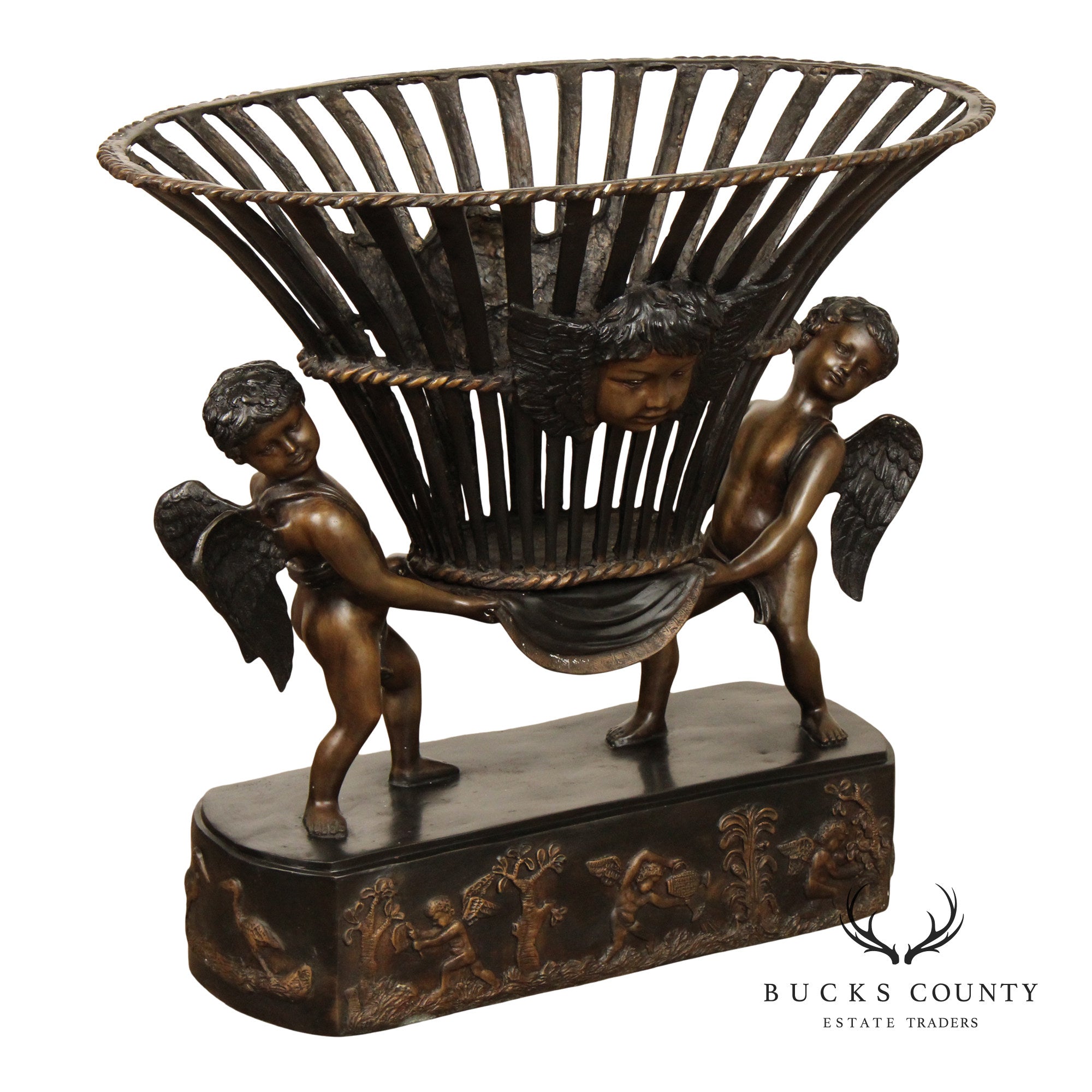 Italian Renaissance Style Bronze Cherub Table Base