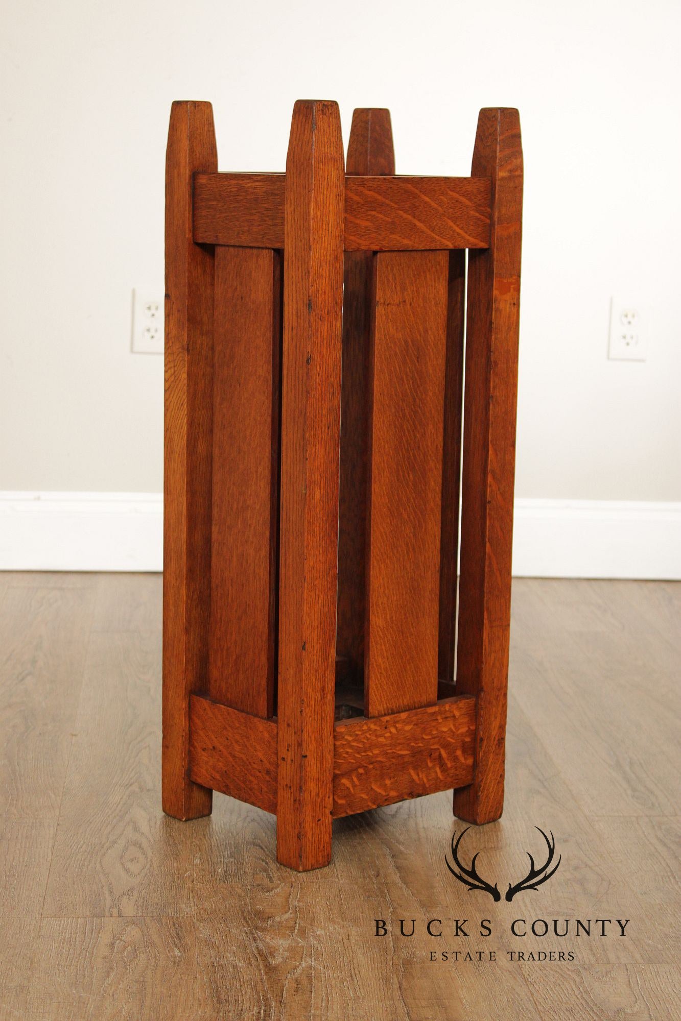 Stickley Brothers Antique Mission Oak Umbrella Stand