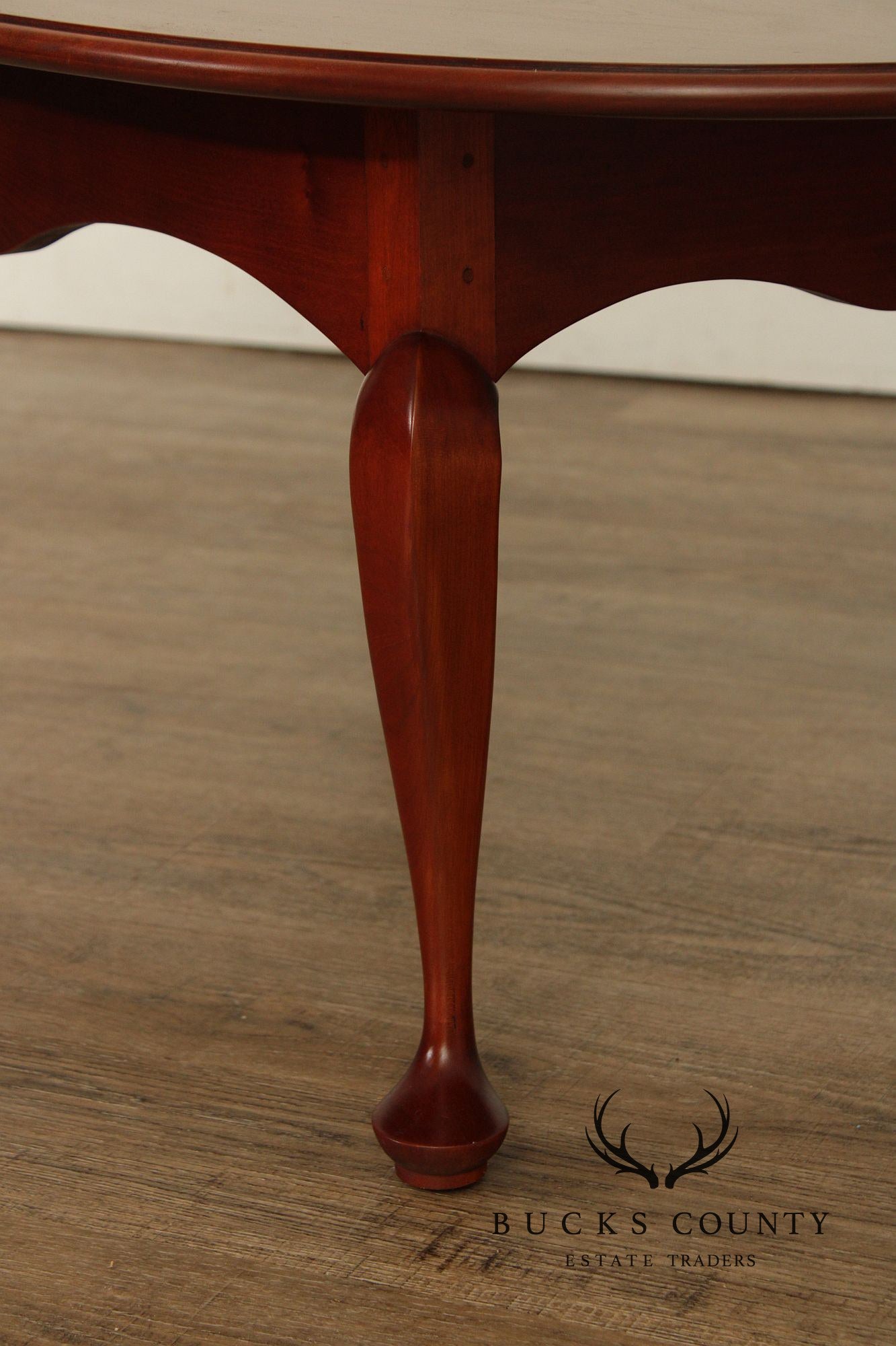 Bench Made Queen Anne Style Oval Cherry Coffee table