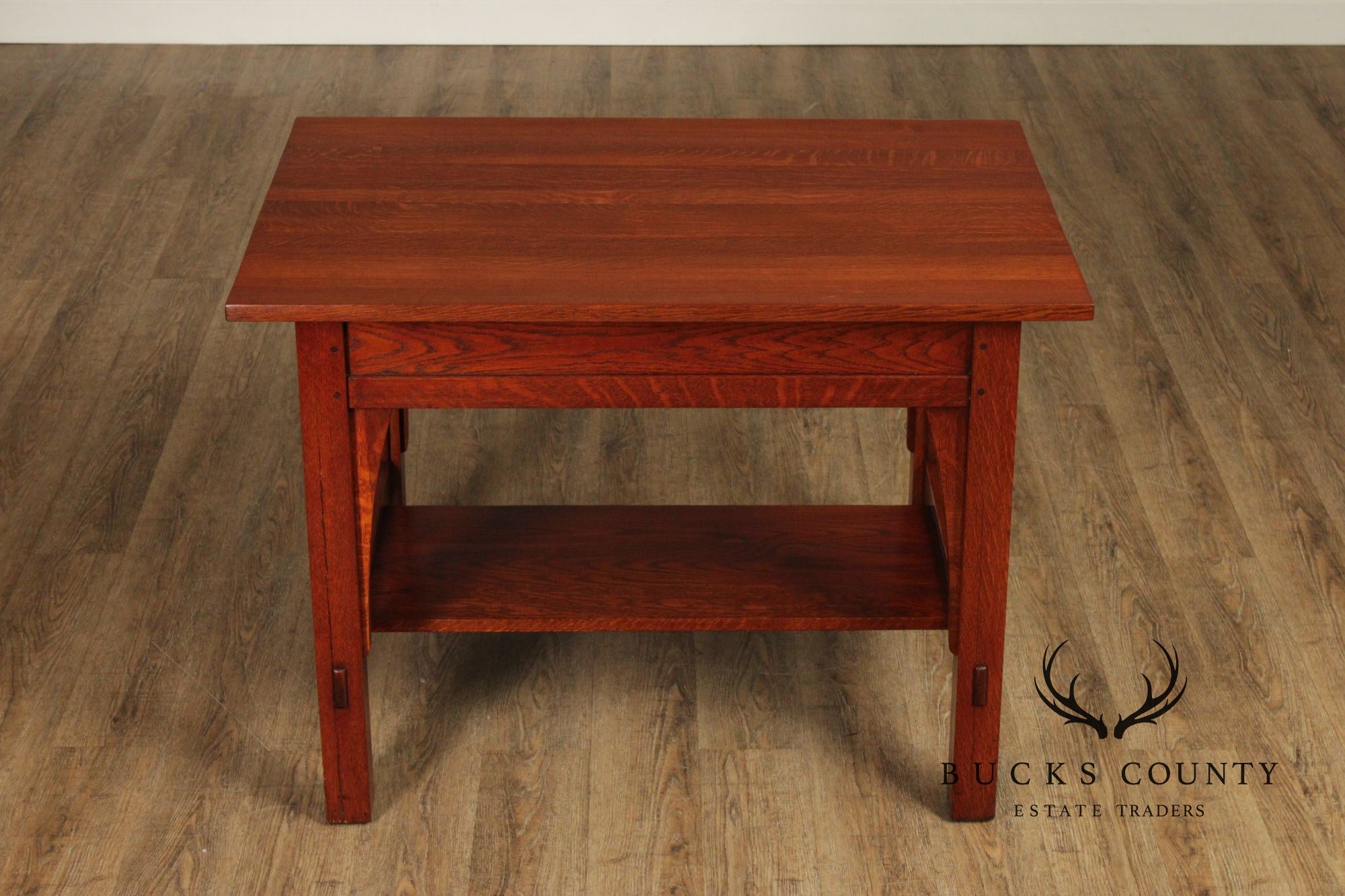 Gustav Stickley Antique Mission Oak Library Desk