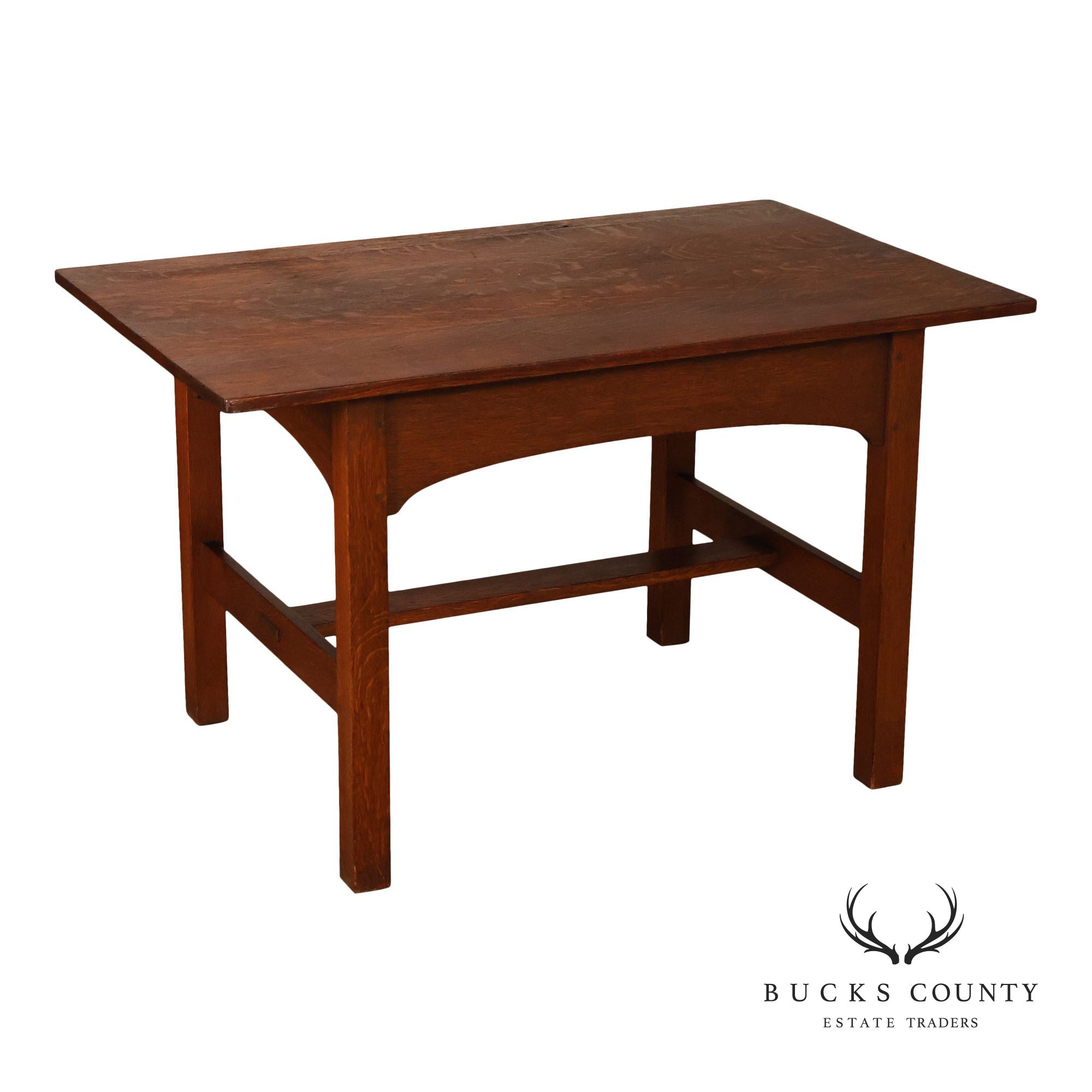 Antique L. & J.G. Stickley Mission Oak Library Table