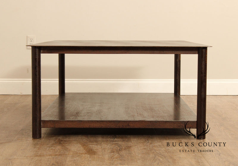 Jim Rose Patinated and Oxidized Steel Coffee Table