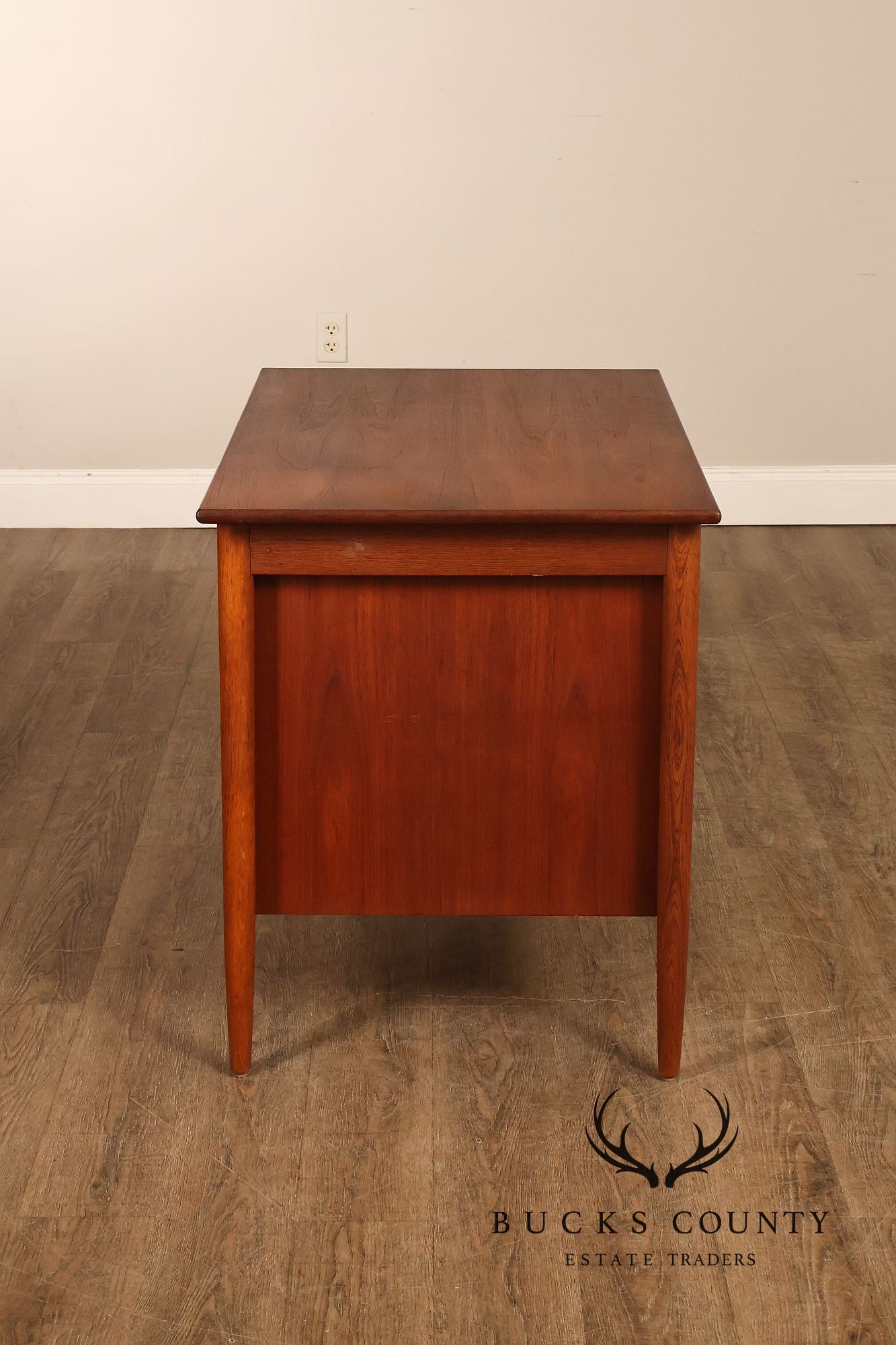 Arne Vodder Attributed Danish Modern Teak Drop Leaf Desk