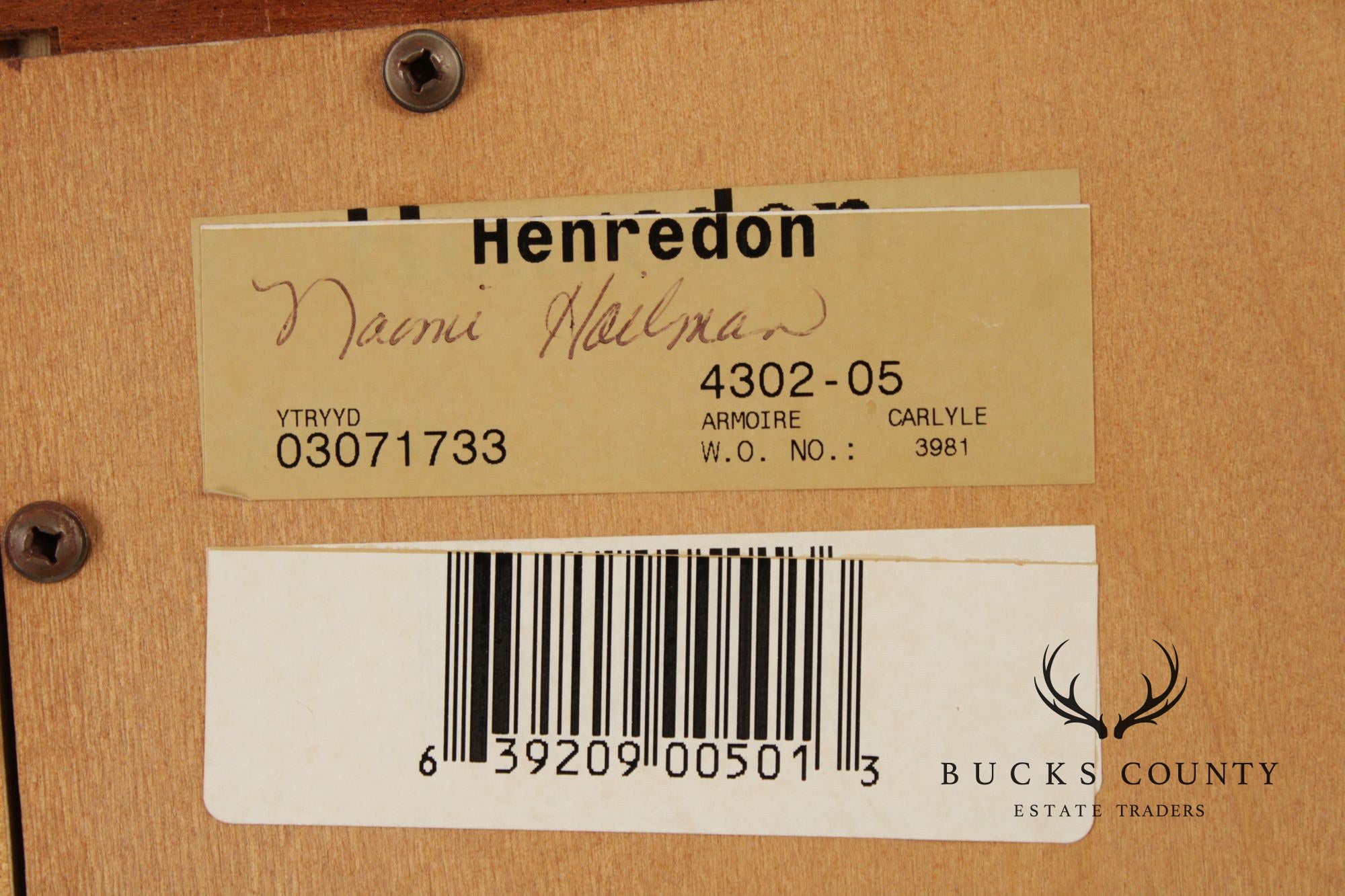 Henredon Carlyle Collection Mahogany Armoire Cabinet