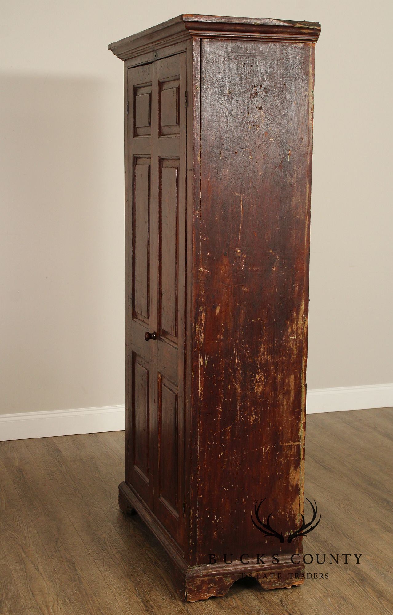 Antique Pine Two-Door Pantry or Storage Cupboard