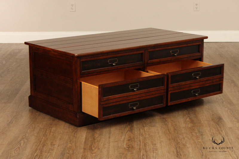 Hammary Faux File Chest Storage Cocktail Table